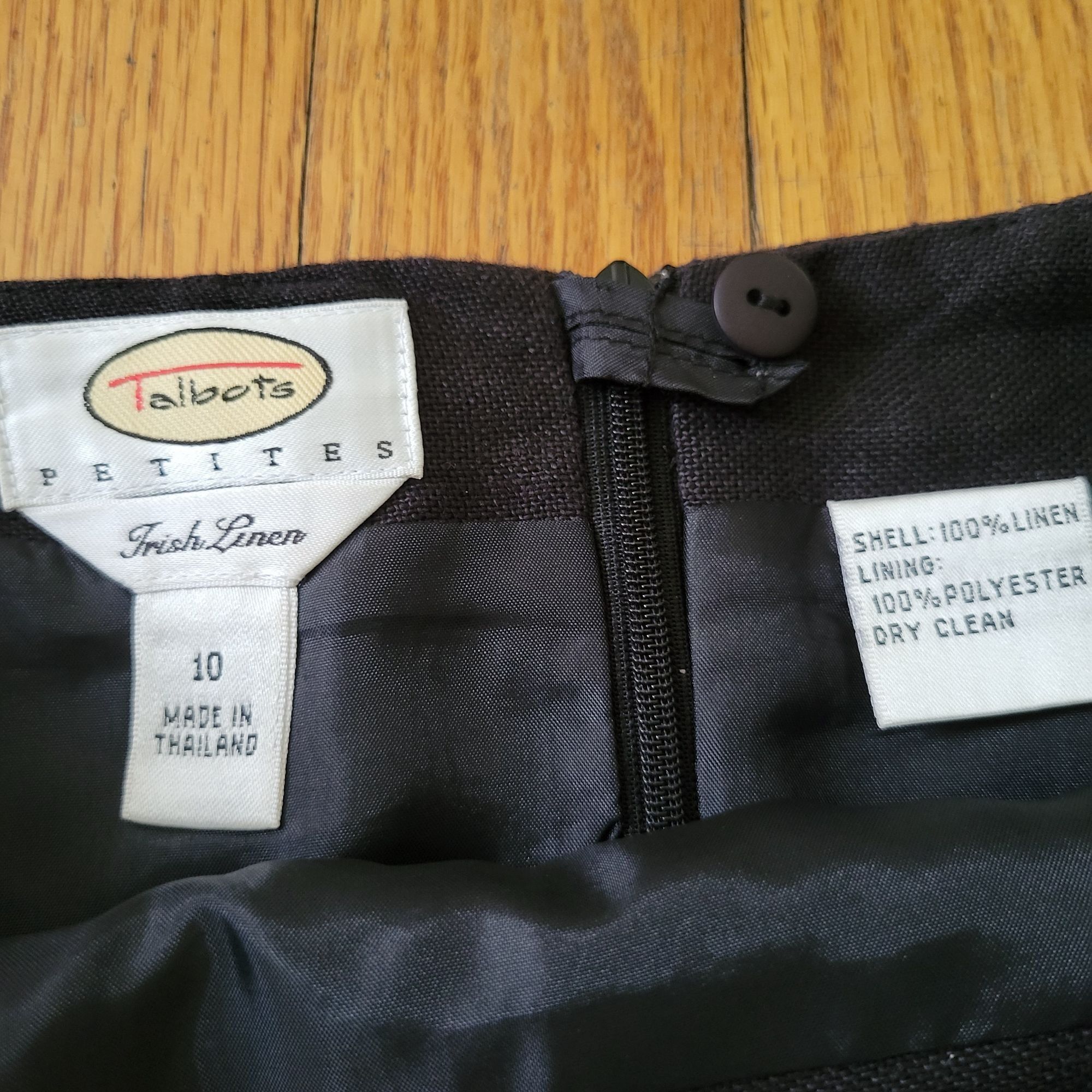 Talbots Talbots Irish Linen Black Lined Skirt 10 Career Office Busin Size 32" / US 10 / IT 46 - 3 Thumbnail