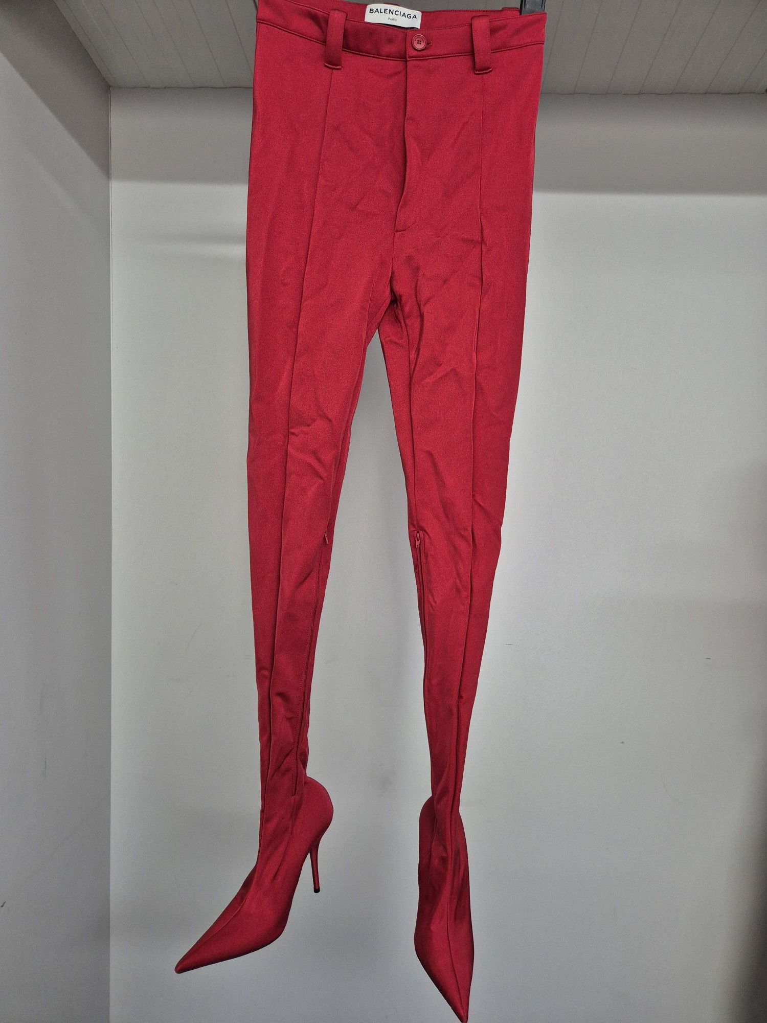 Balenciaga Balenciaga red leggings-high heel shoes Size US 8 / IT 38 - 6 Thumbnail