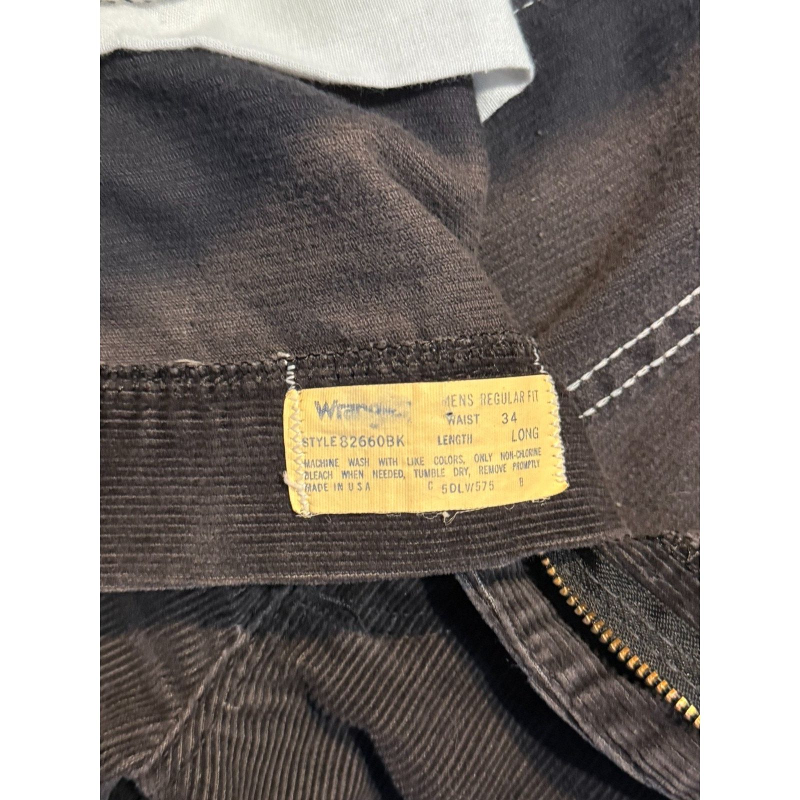 Wrangler Vintage Wrangler 1970s Black Corduroy Pants Men's 34x34 Size US 34 / EU 50 - 7 Thumbnail
