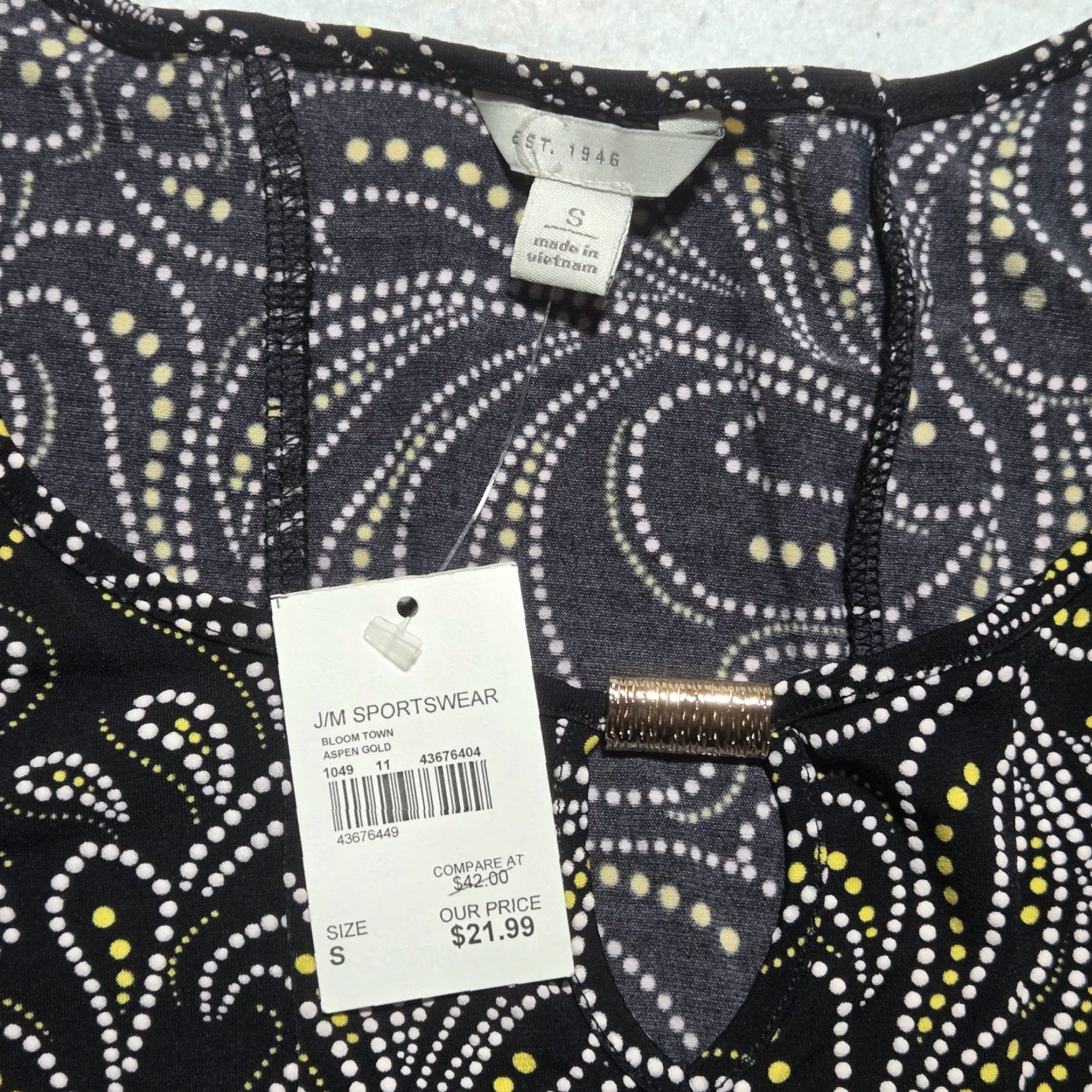 Vintage Cato Shirt S Black Beaded Embellished Tunic Blouse 3/4 Sleeve Round Neck Pullover Women Vintage No Size S / US 4 / IT 40 - 3 Thumbnail