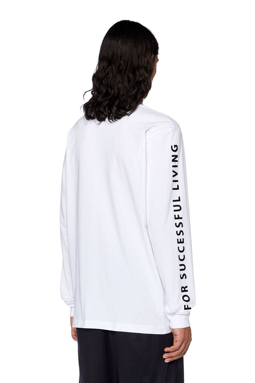 Diesel Diesel t-just-ls-l5 White Longsleeve XL Size US XL / EU 56 / 4 - 2 Thumbnail