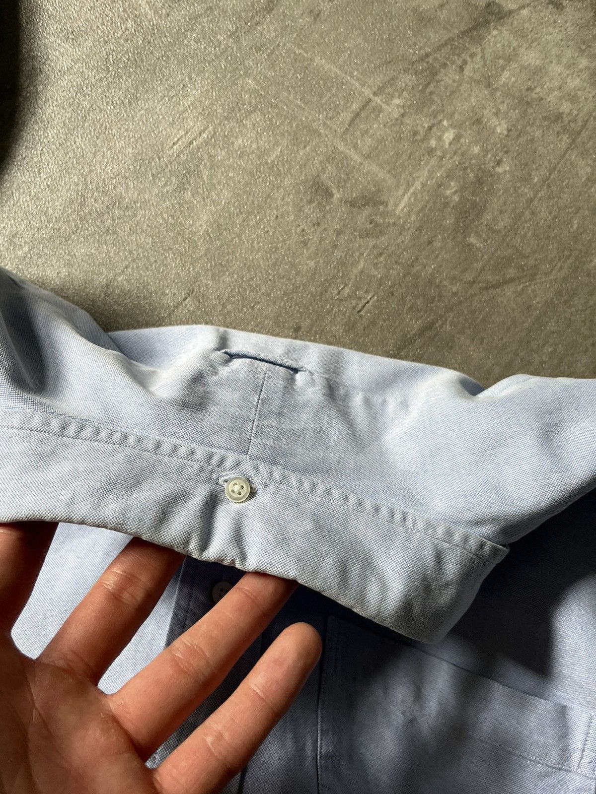 Thom Browne Thom Browne light blue oxford button up shirt Size US L / EU 52-54 / 3 - 10 Thumbnail