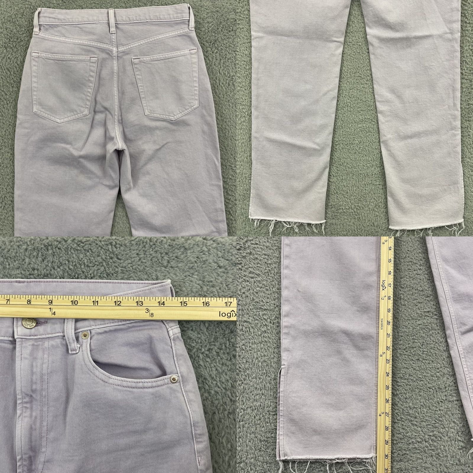 Gap VINTAGE GAP Jeans Womens 27/4R Purple 90s Loose High Rise Denim Pocket Zip Boho Grunge by GAP 1969 Womens Jeans Size 27" / US 4 / IT 40 - 8 Thumbnail