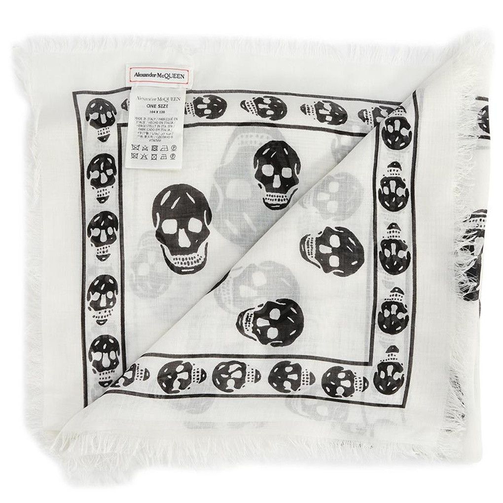 Alexander McQueen o1w1db10725 Size: OS/Fo Skull in Black/Ivory Size ONE SIZE - 4 Thumbnail