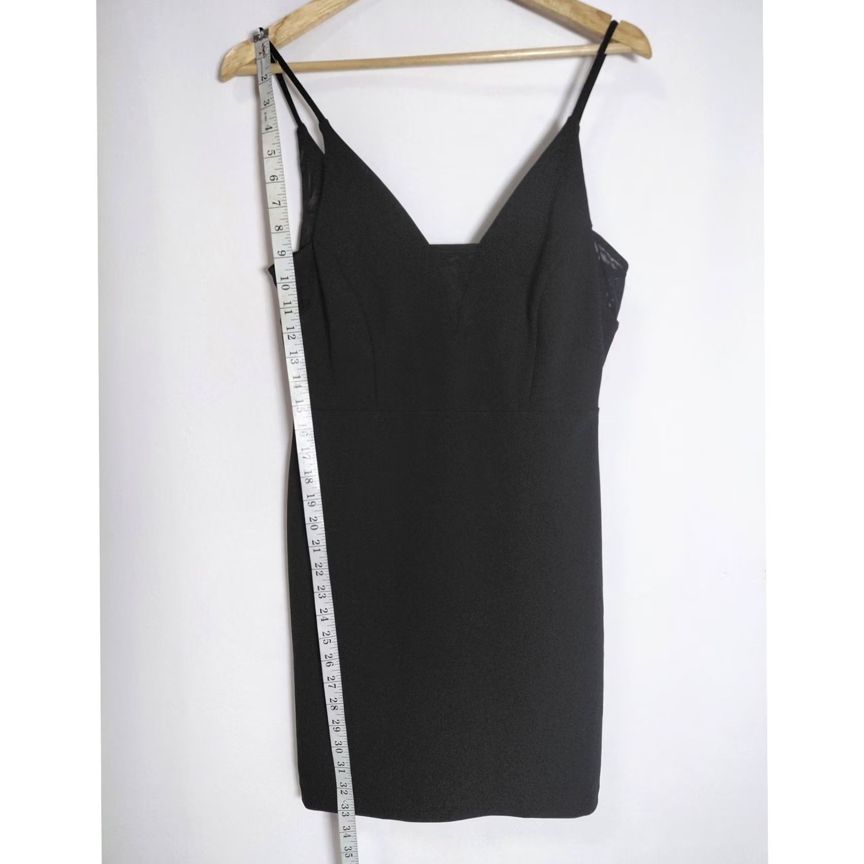 Express EXPRESS Black Spaghetti Strap Dress Solid Knit Short Sleeveless Size S/P Women Size 28" / US 6 / IT 42 - 6 Thumbnail