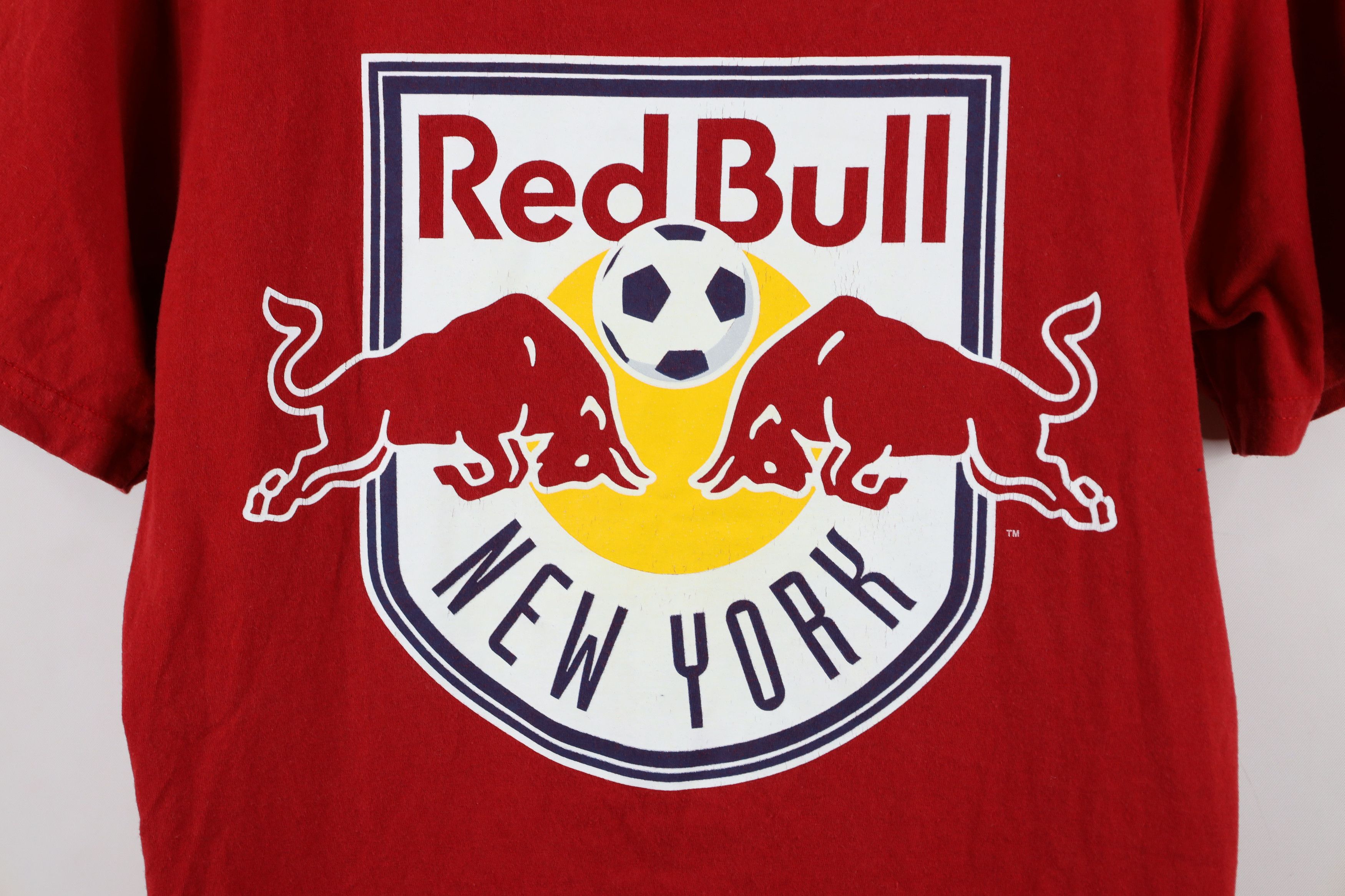 Adidas × Vintage Adidas Spell Out MLS New York Red Bull Soccer T-Shirt Red Size US M / EU 48-50 / 2 - 4 Thumbnail