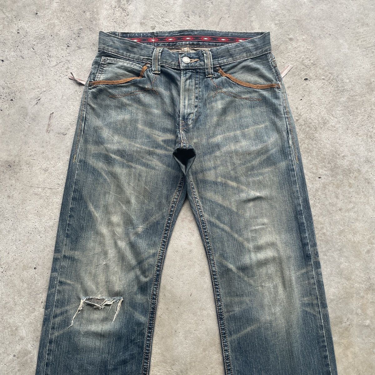 Edwin W34 Vintage Edwin XV Distressed Rusty Jean Faded Denim Pants Size US 34 / EU 50 - 4 Thumbnail