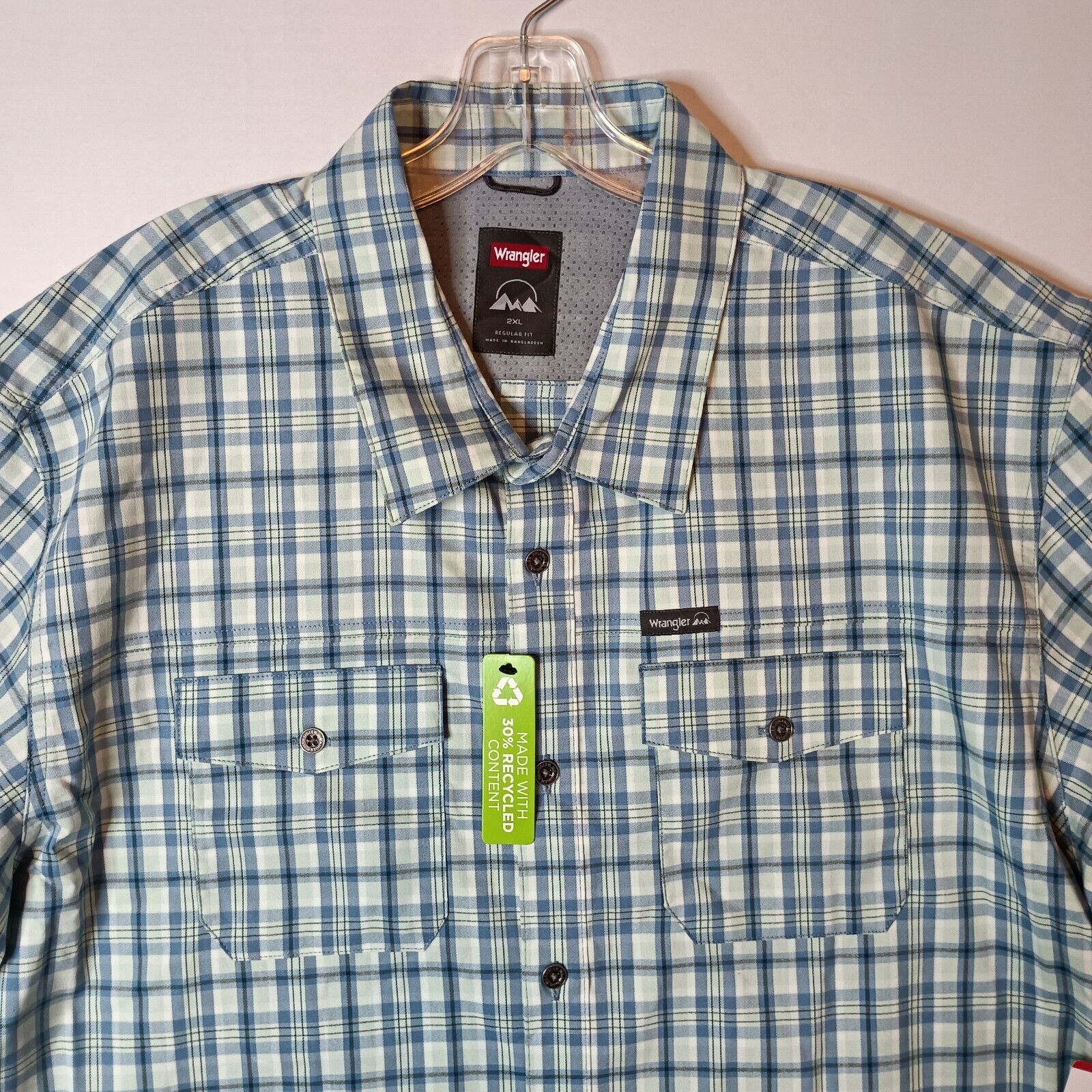 Wrangler Wrangler Utility Shirt Men's 2XL Plaid Regular Fit UPF 30 Size US XXL / EU 58 / 5 - 8 Thumbnail