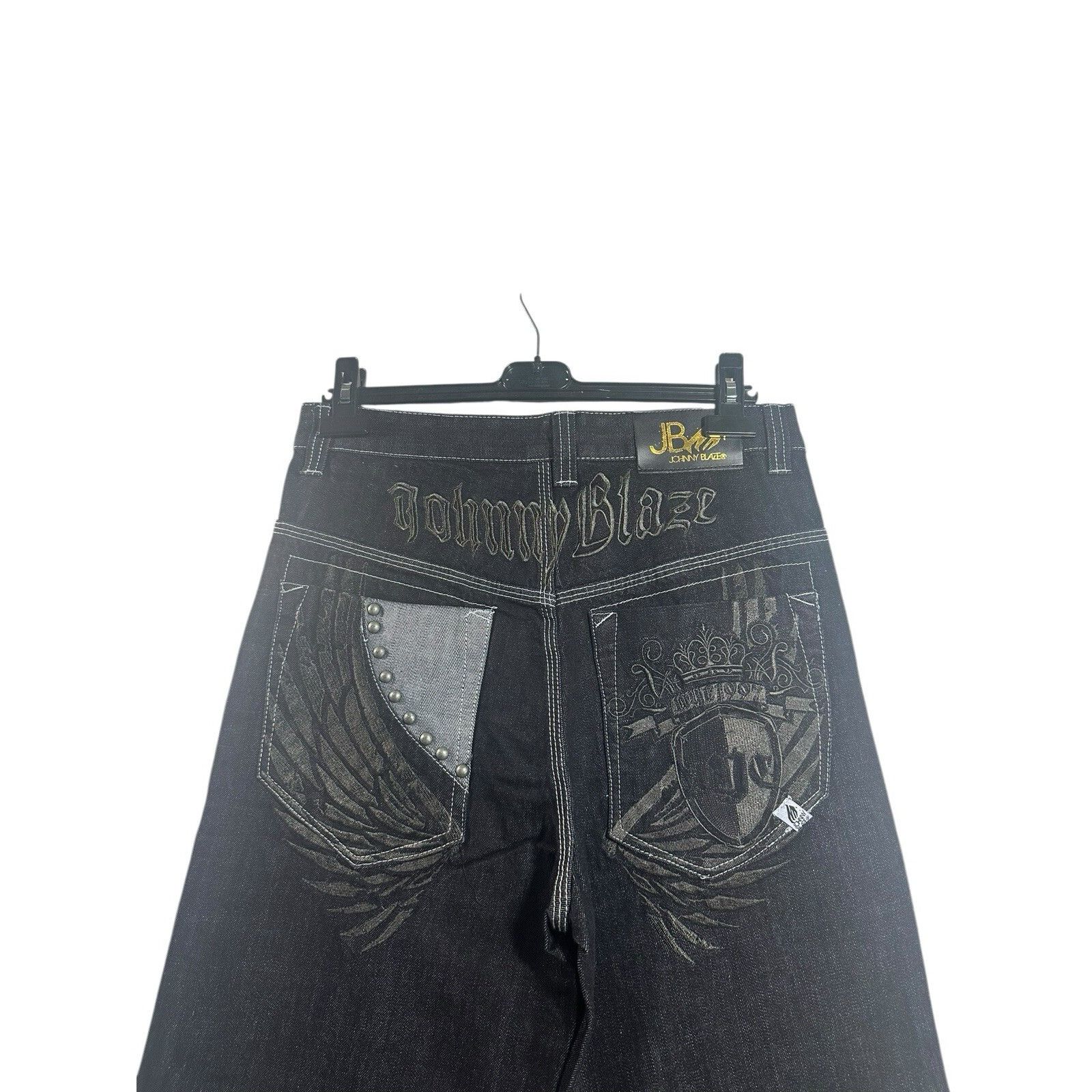 Other Vintage Johnny Blaze Black Denim Jeans Y2K 90’s 2000’s Hip H Size US 34 / EU 50 - 4 Thumbnail