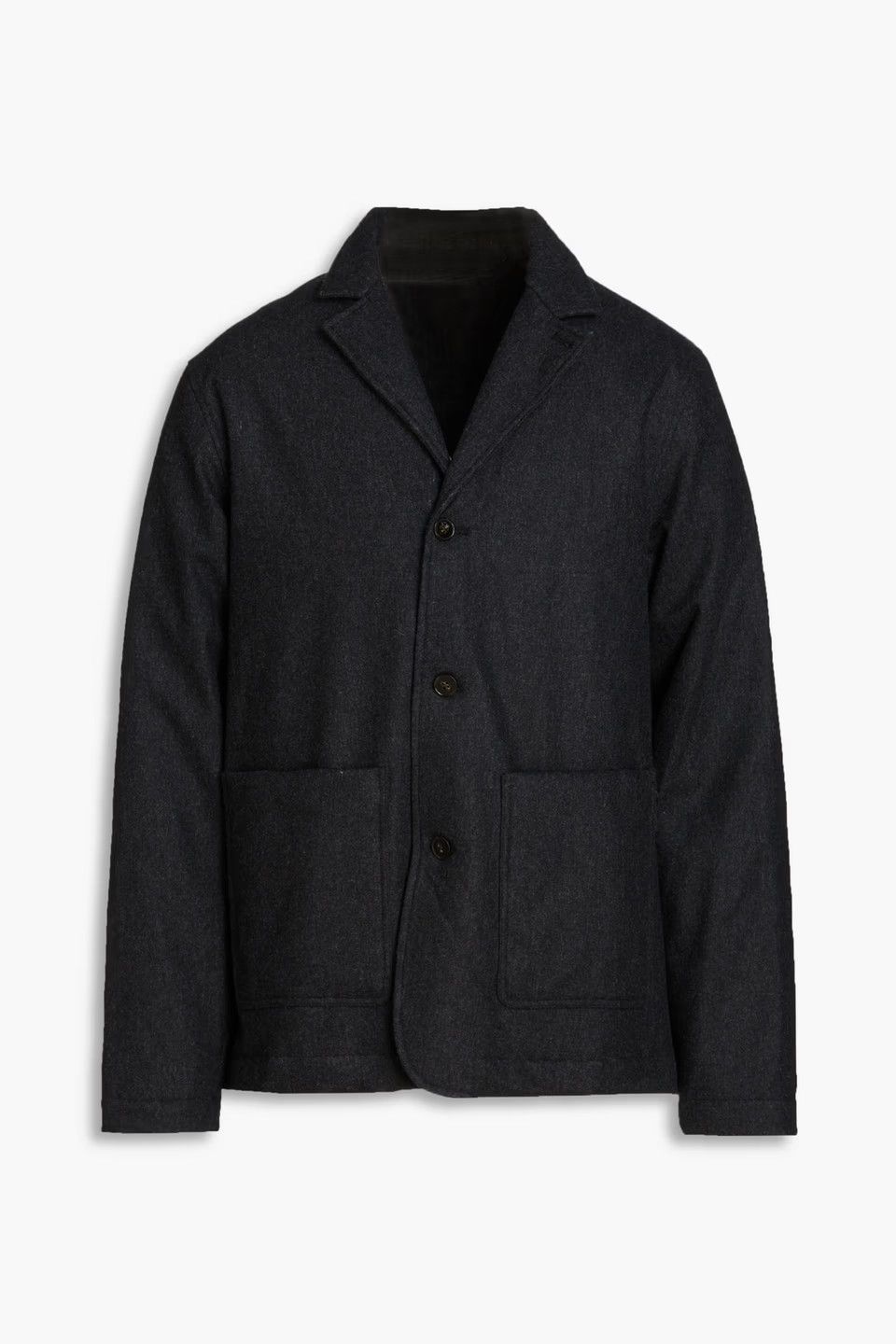 Officine Generale o1mle1025 Adrien Padded Flannel Wool Jacket In Gray Size US S / EU 44-46 / 1 - 1 Preview