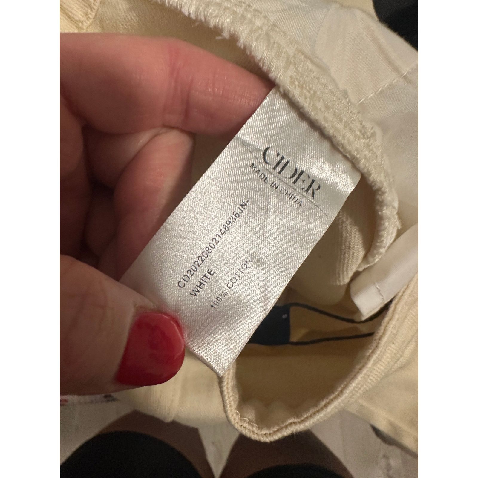 Cider Cider Women’s Small White Denim High Waist Wide Leg Jeans Size 28" / US 6 / IT 42 - 9 Thumbnail