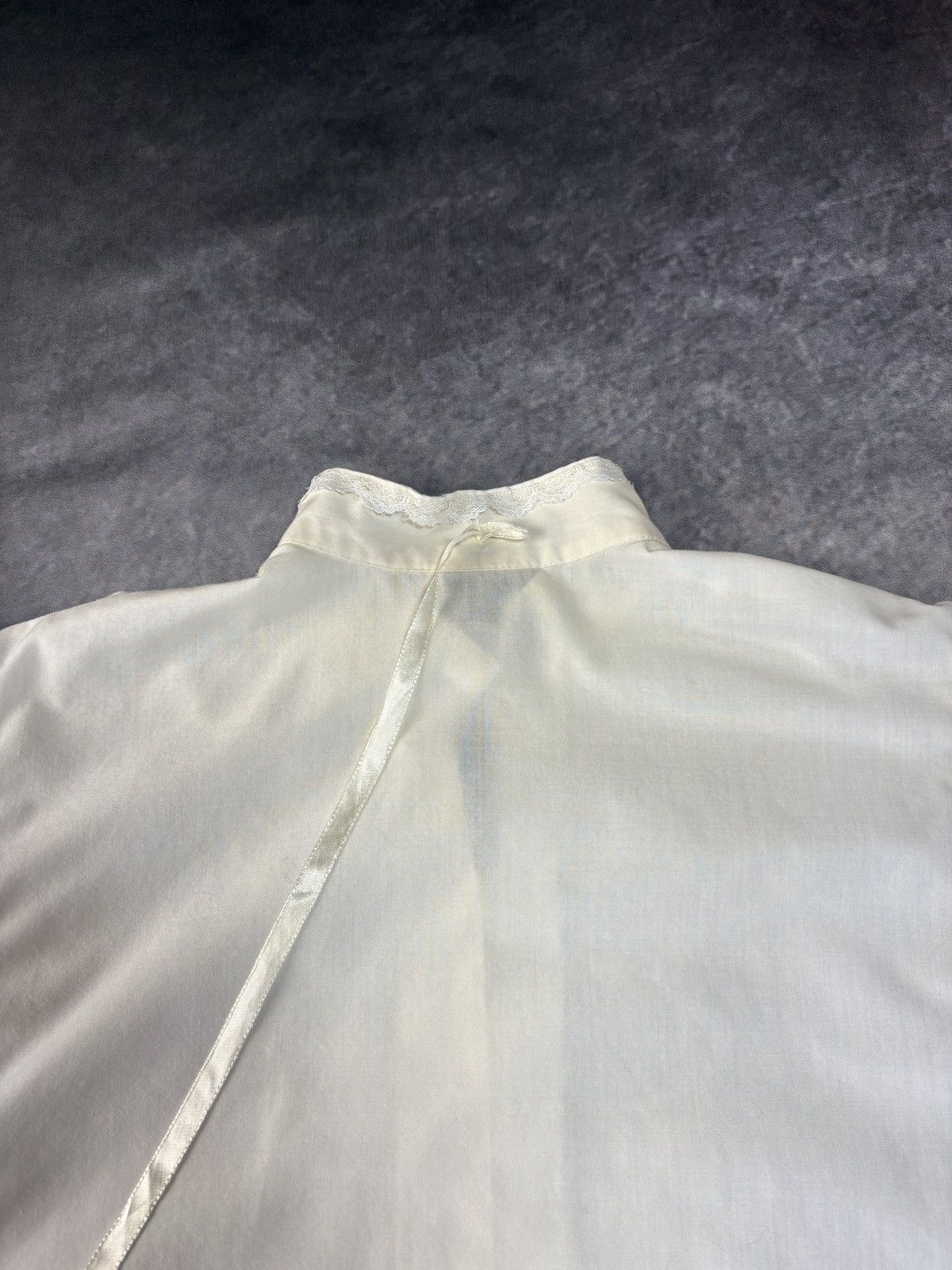 Vintage Lace Trim Victorian Style Vintage Dress Shirt Frilly Elcat Size S / US 4 / IT 40 - 10 Thumbnail