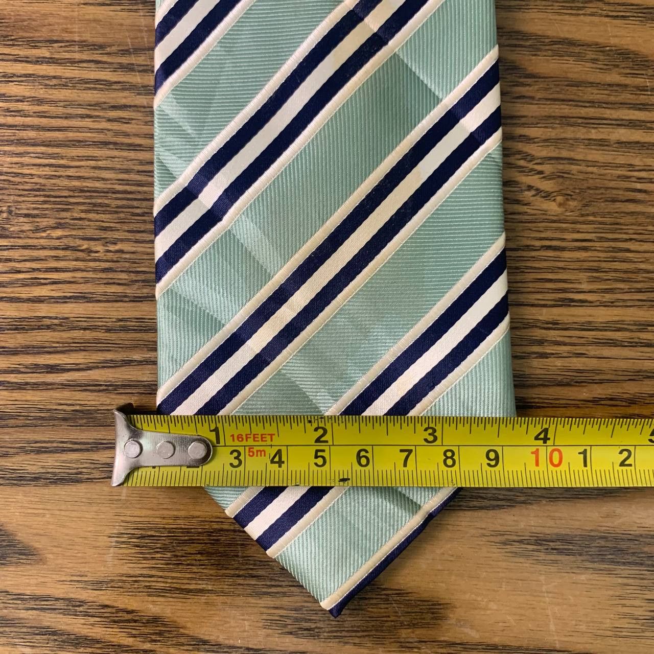 Covington Covington Lime Green & Navy Blue striped Necktie Size ONE SIZE - 5 Thumbnail
