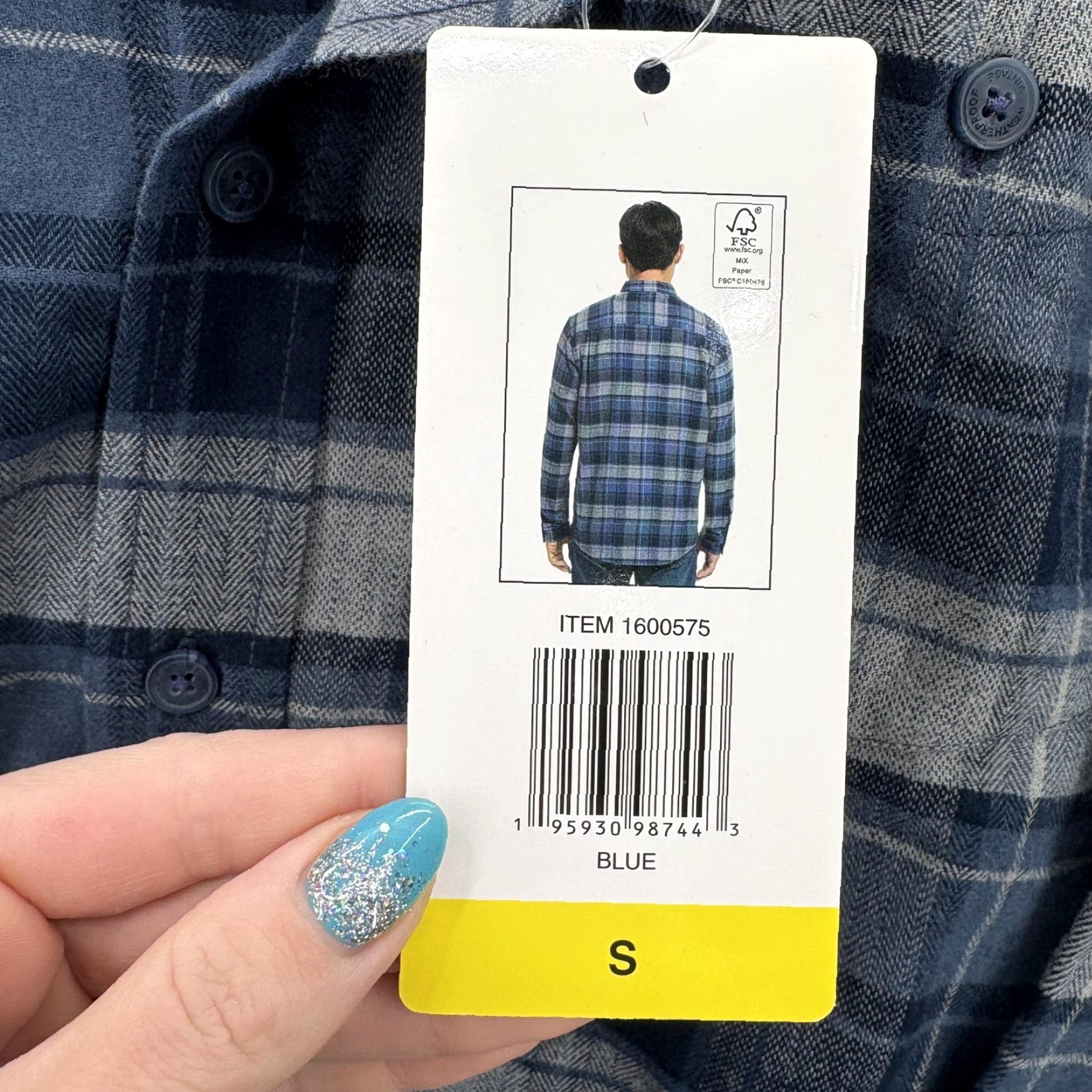 Weatherproof Weatherproof Vintage Shirt Mens Small Blue Plaid Flannel Button Front NWT Size US S / EU 44-46 / 1 - 7 Thumbnail