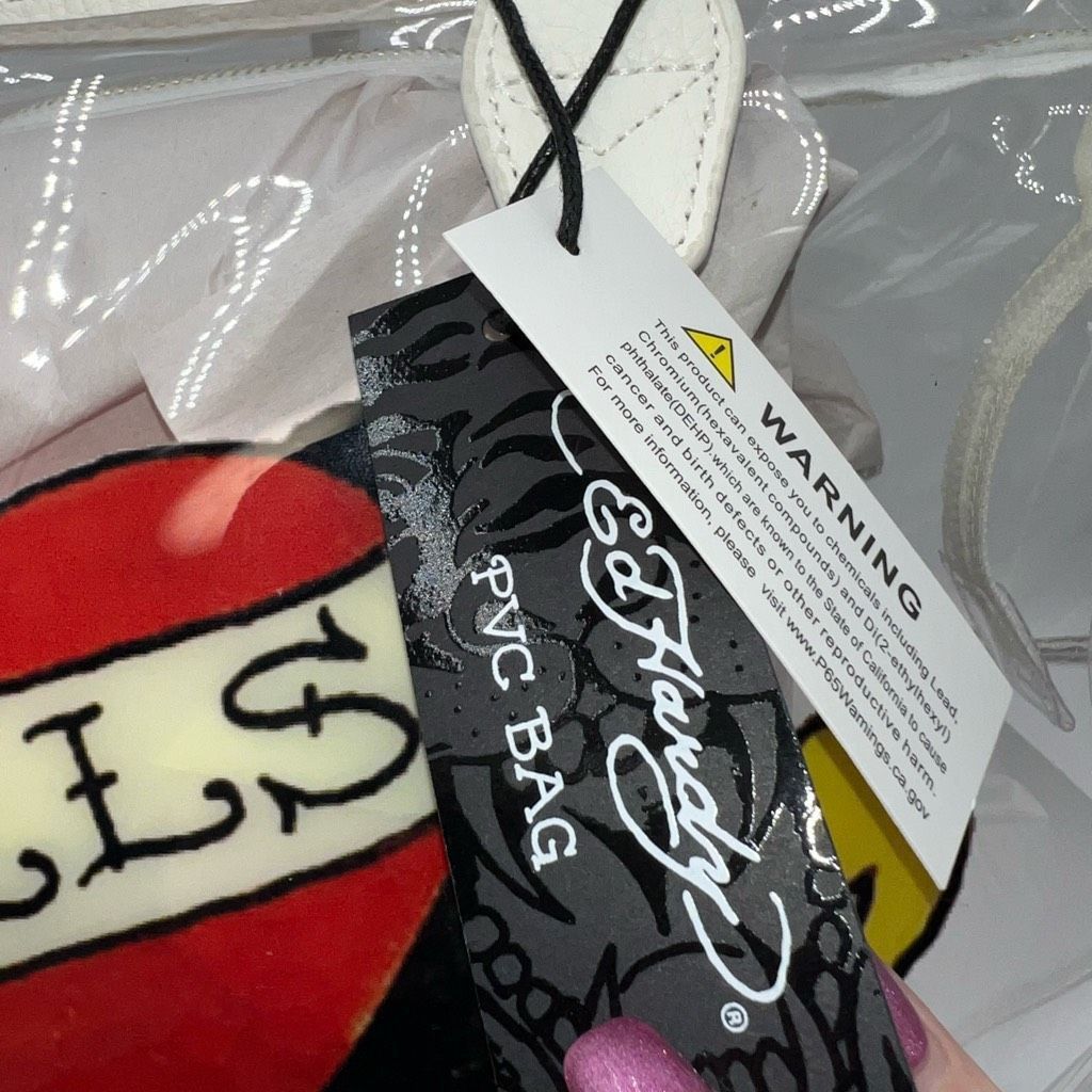 Ed Hardy Ed Hardy “Love Kills Slowly” Anti Valentine See Through Tote Size ONE SIZE - 3 Thumbnail