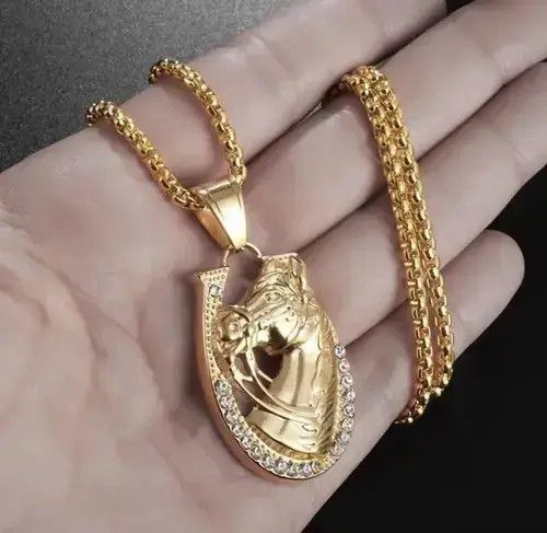 Other Ken Horseshoe Horse Head Chain Pendant Necklace Barbie Movie Size ONE SIZE - 4 Thumbnail