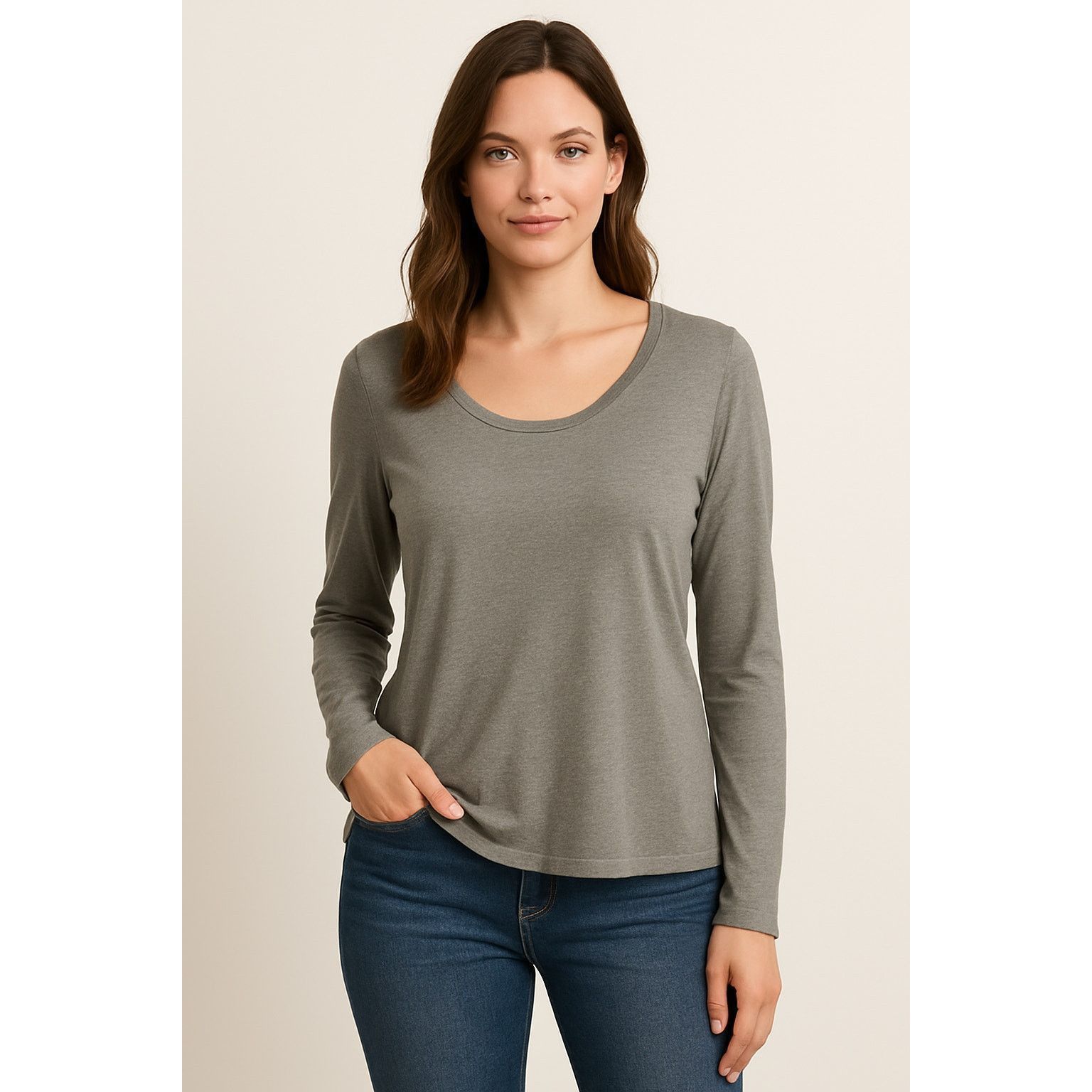 True Religion Minimalist Gray Long Sleeve Top Lucky Brand XL Size XL / US 12-14 / IT 48-50 - 1 Thumbnail
