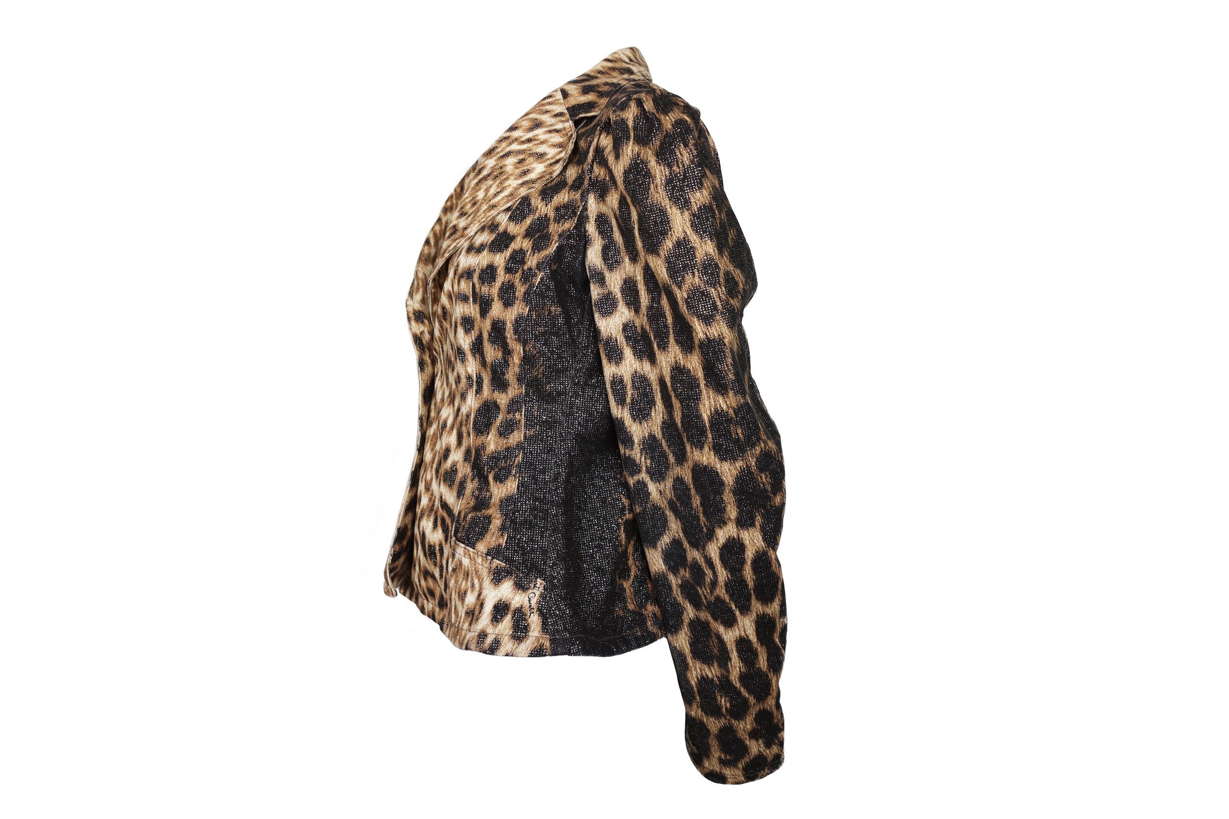 Roberto Cavalli Roberto Cavalli Denim Jacket Leopard Print 90s Vintage Size S / US 4 / IT 40 - 4 Thumbnail