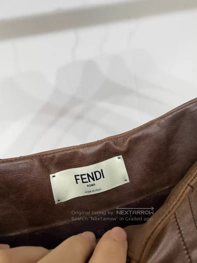 Fendi Fendi Soft leather, double zipper retro high-waist A-line Size 25" / US 0 / IT 36 - 4 Thumbnail