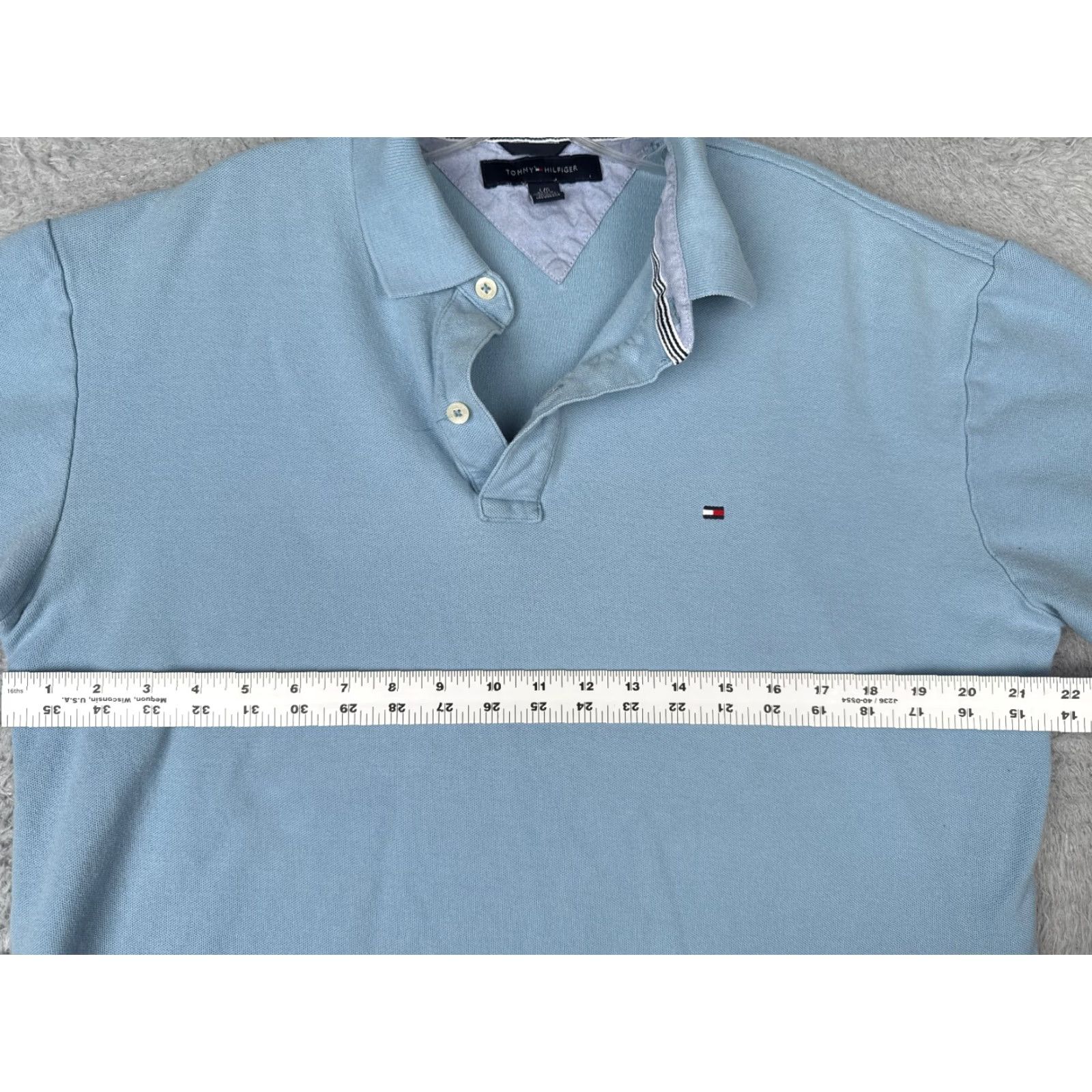 Tommy Hilfiger Tommy Hilfiger Shirt Men Large Blue 100% Cotton Short Sleeve Golf Size US L / EU 52-54 / 3 - 7 Thumbnail