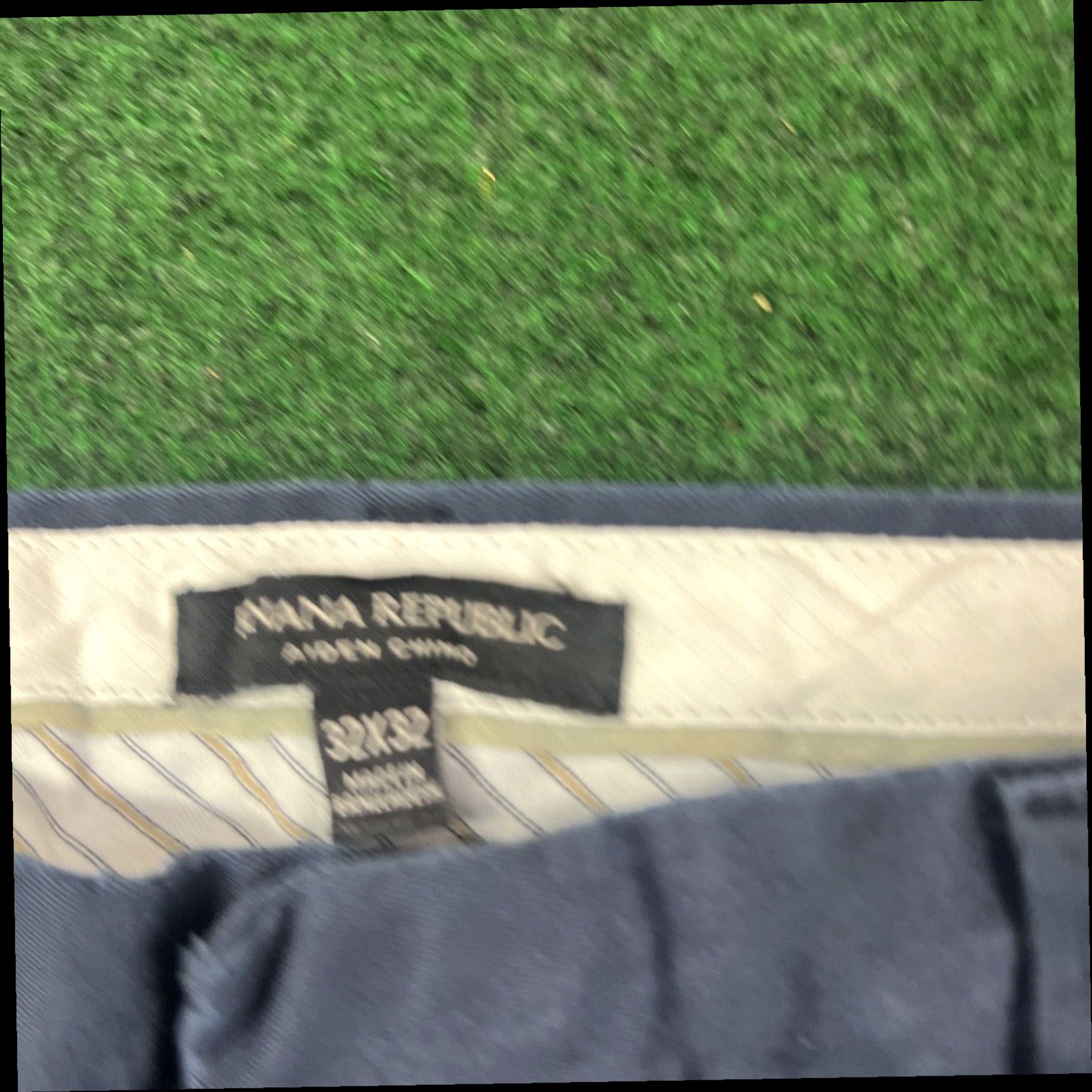 Banana Republic Banana Republic Aiden Men's Slim Fit Navy Blue Twill Chino Size 32x32 Size ONE SIZE - 6 Thumbnail