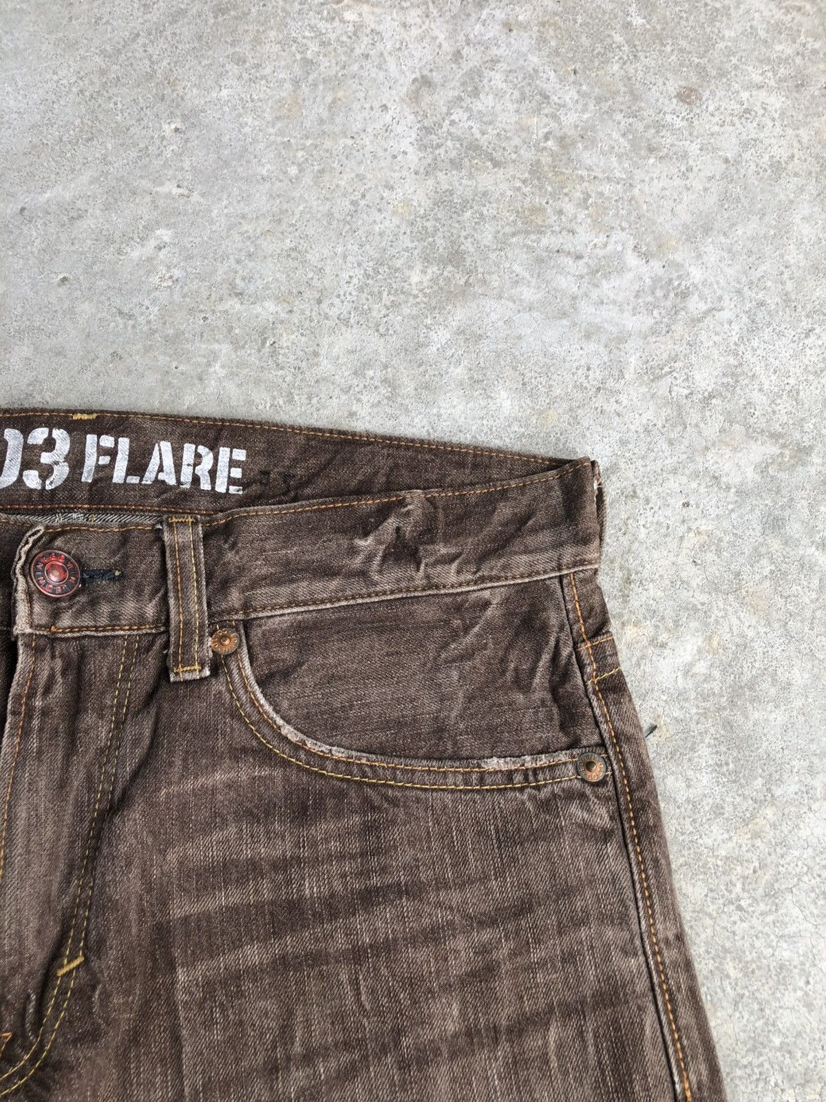 If Six Was Nine Japanese Edwin Flared Jeans Distressed Jeans Size US 34 / EU 50 - 14 Thumbnail