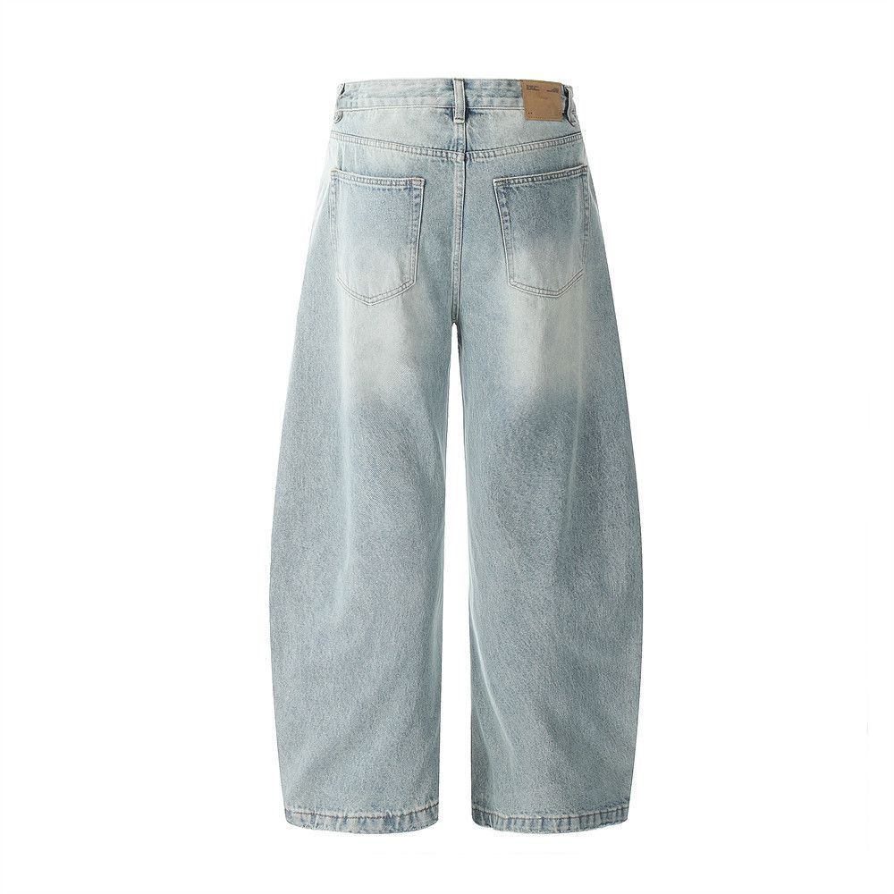 Japanese Brand × Jean Men's retro light color distressed washed scimitar jeans y2k Size US 32 / EU 48 - 2 Thumbnail