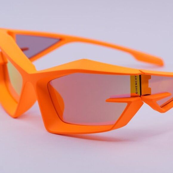 Givenchy Givenchy GV40049U 43C Sunglasses Orange Geometric Frame Size ONE SIZE - 8 Thumbnail