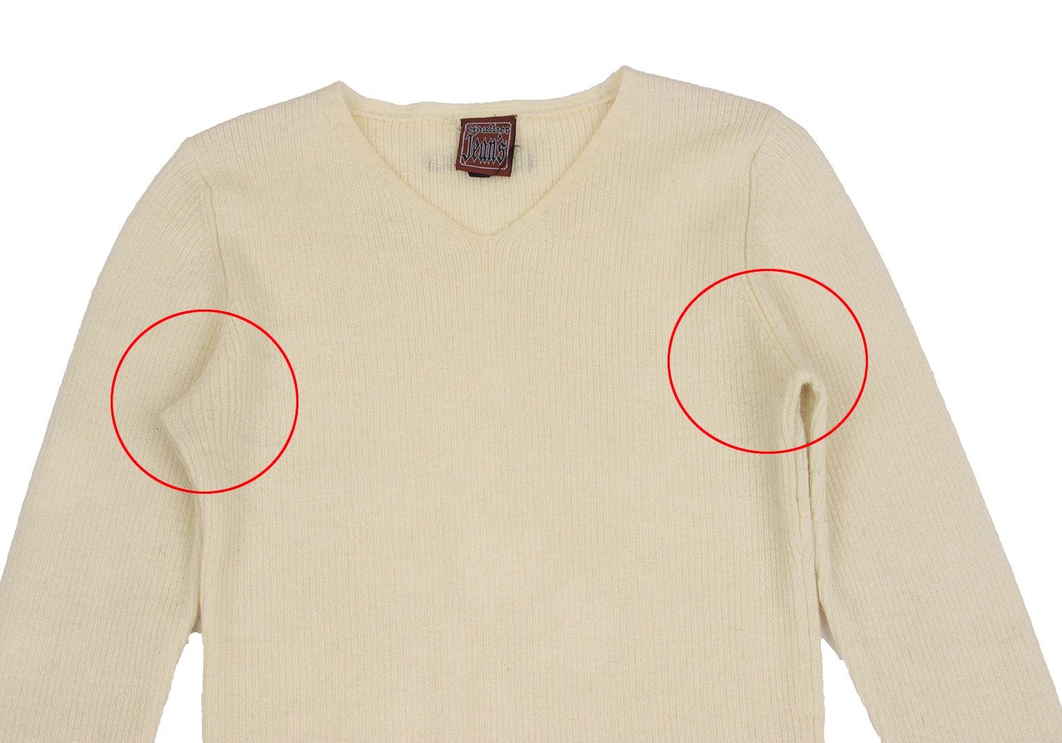 Jean Paul Gaultier Wool Ribbed Knit Sweater in Cream Size 48 Size US M / EU 48-50 / 2 - 2 Thumbnail