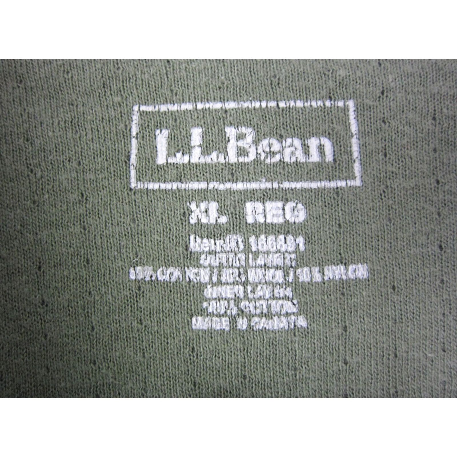 Vintage LL Bean Shirt Mens XL Green Two Layer River Drivers Henley Button Up Wool Cotton Knit Long Sleeve 90s Outdoor Casual Mens Size US XL / EU 56 / 4 - 3 Thumbnail