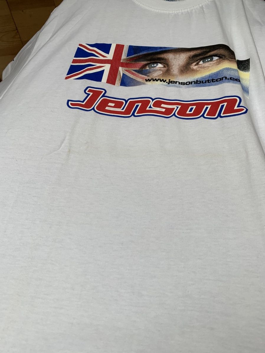 Vintage 🔥VINTAGE JENSON BUTTON FORMULA 1 00’s RACING PROMO T-SHIRT Size US M / EU 48-50 / 2 - 9 Thumbnail
