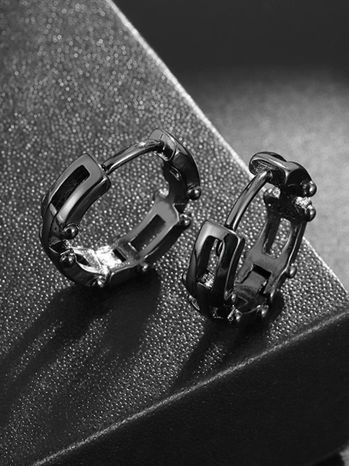 Jewelry × Vintage Fashion Simple Round Irregular Geometric Hoop Earrings Size ONE SIZE - 3 Thumbnail