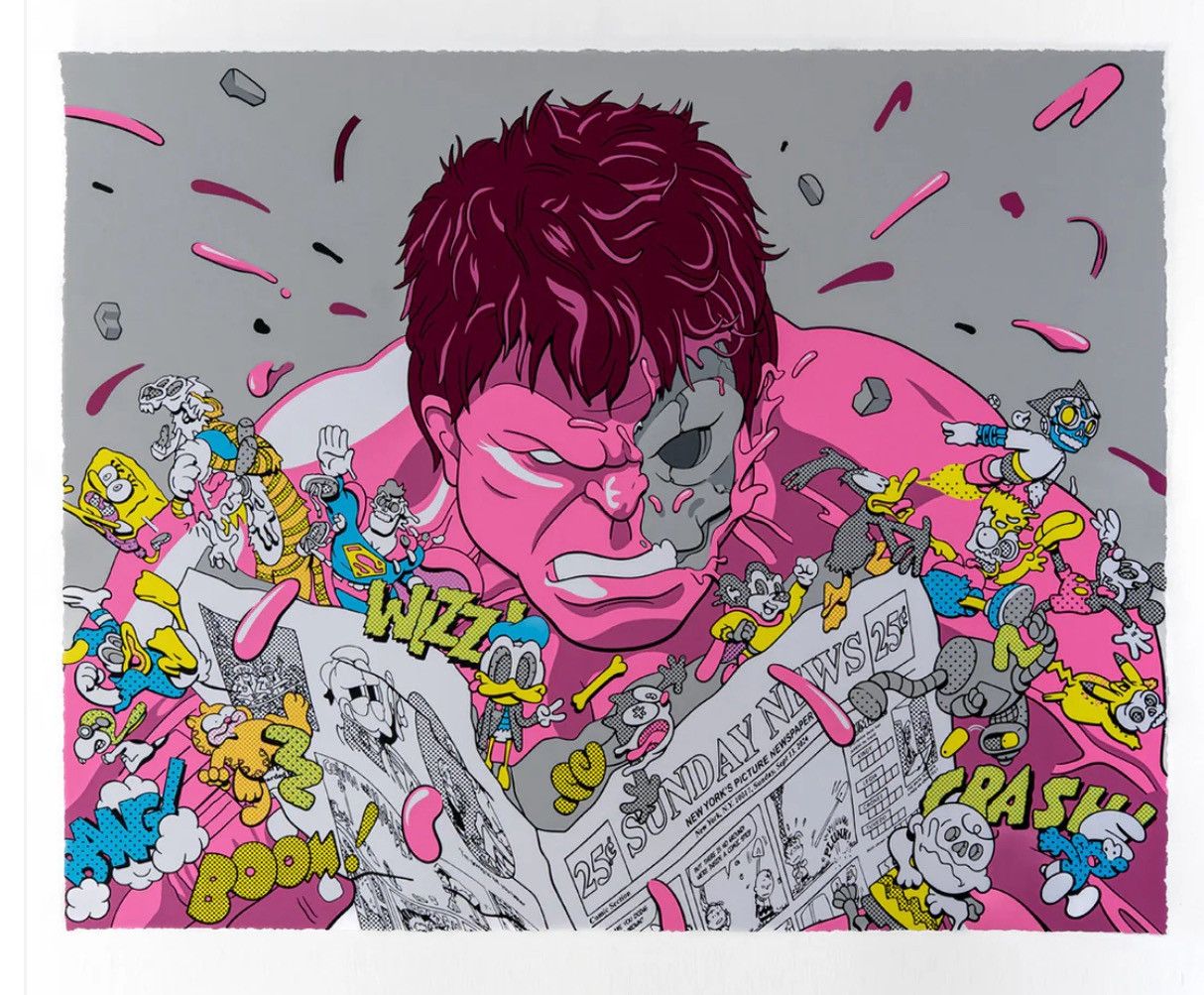 Matt Gondek MATT GONDEK PINK HULK READING NEWSPAPER Size ONE SIZE - 1 Thumbnail