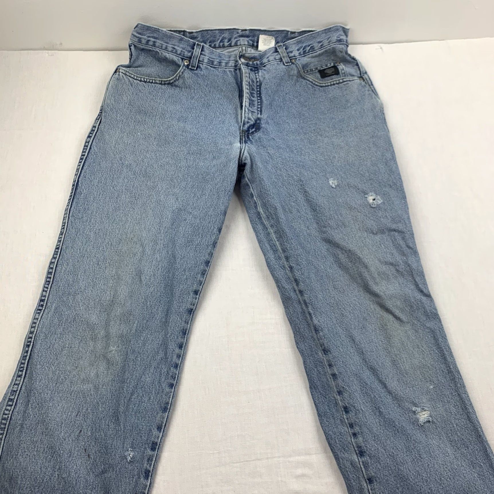 Harley Davidson VINTAGE Harley-Davidson Jeans Adult 36x34 Blue Biker Grunge 90s Mens Jeans Regular 36x34 Blue Harley-Davidson Size US 36 / EU 52 - 2 Thumbnail