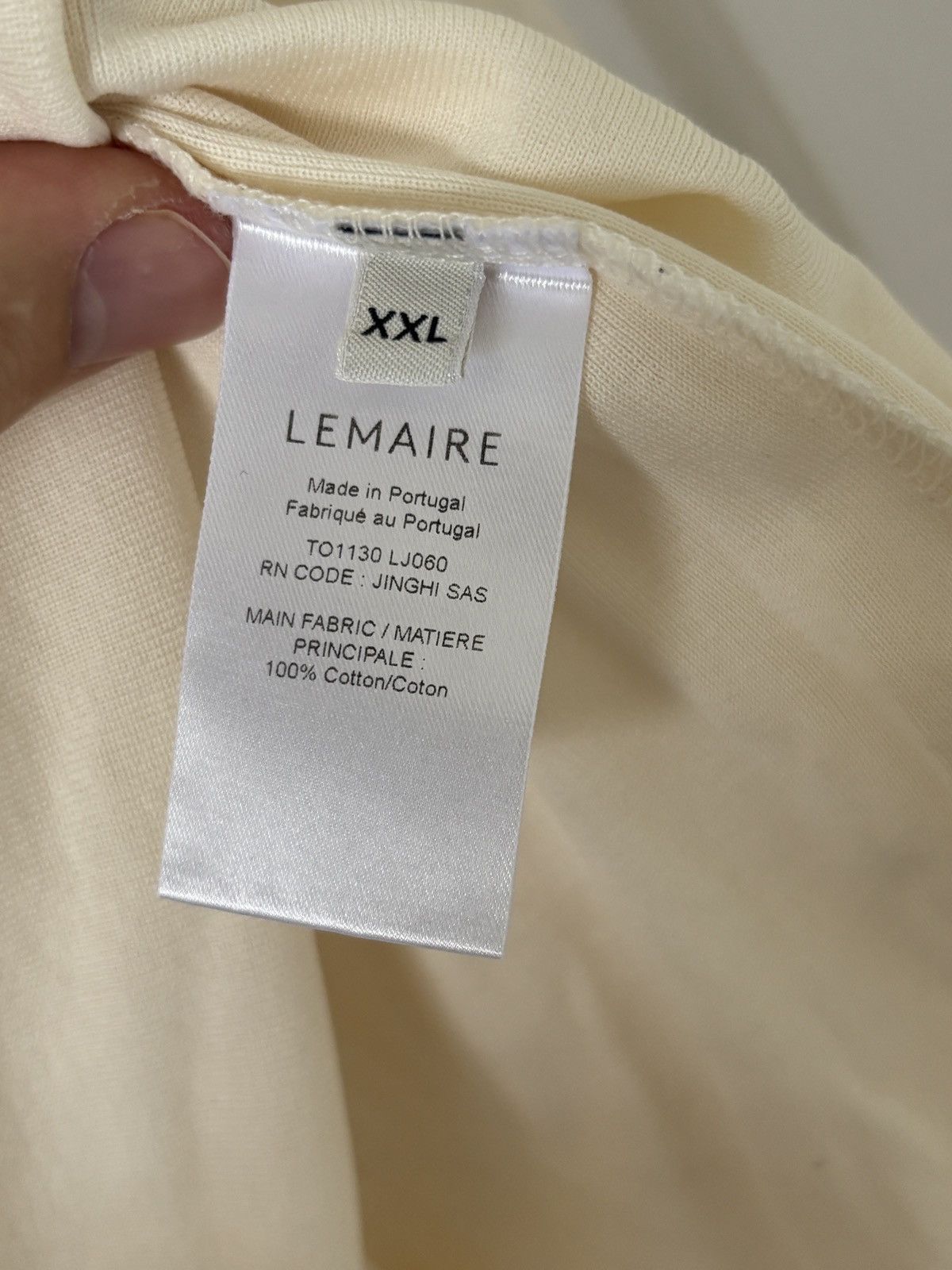 Lemaire Long sleeve rib turtleneck tee, light cream, XXL Size US XXL / EU 58 / 5 - 3 Thumbnail