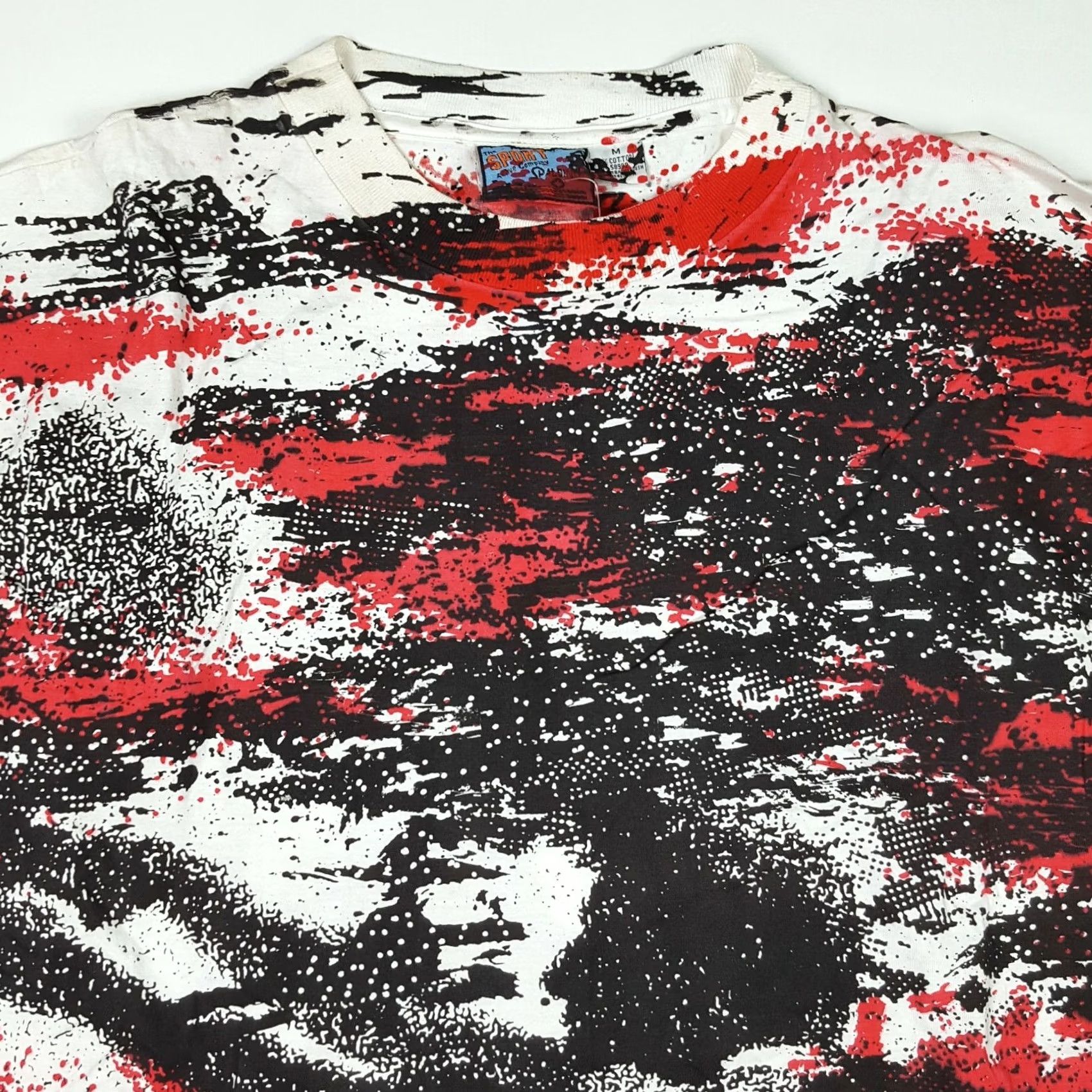 Spalding VINTAGE Spalding T-Shirt Shirt Men XL Red 90s AOP Graphic Print Sports Volleyball 90s Retro Crew Neck Short Sleeve Size US L / EU 52-54 / 3 - 2 Thumbnail