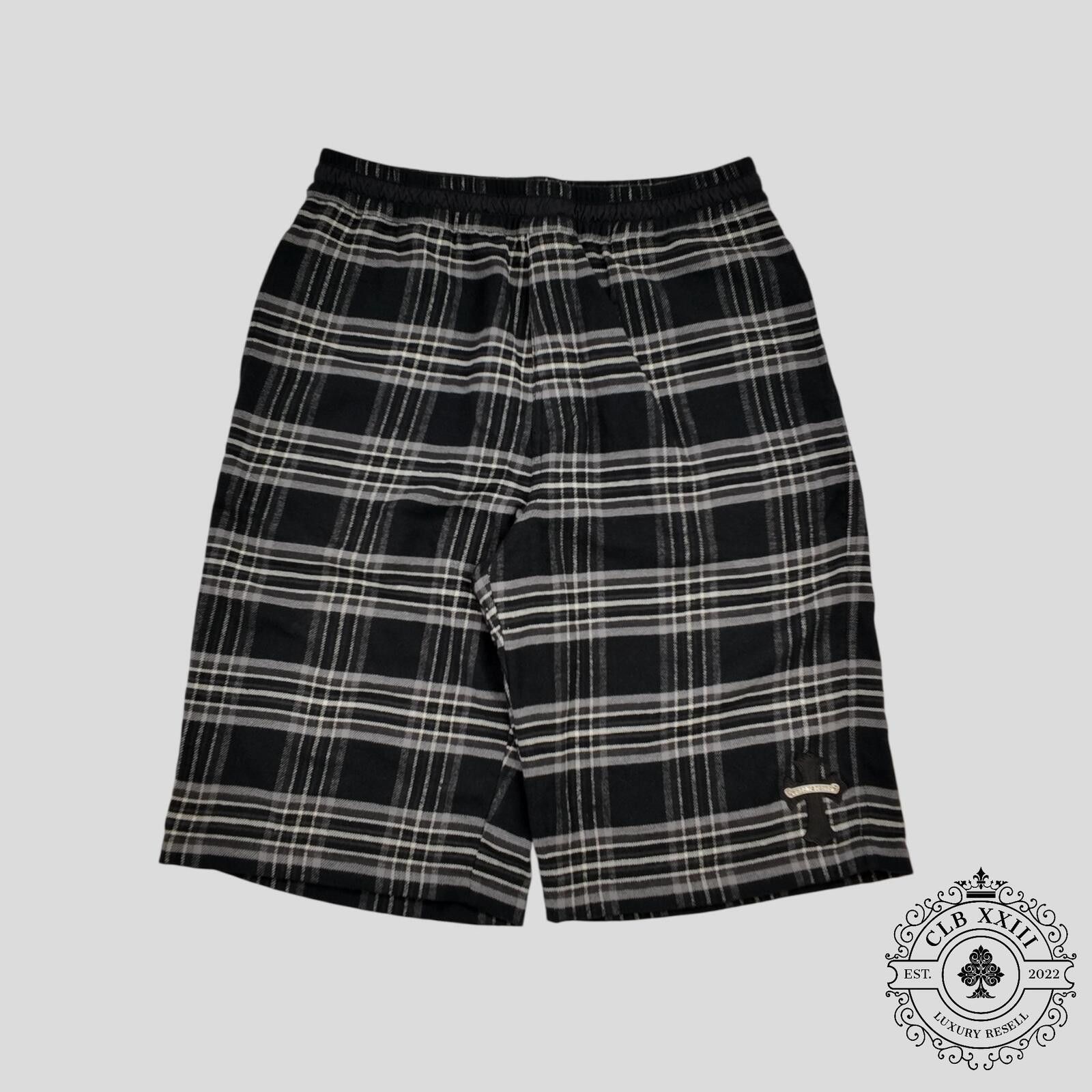 Chrome Hearts Chrome Hearts Y Not Leather Patch Sweat Shorts Grey