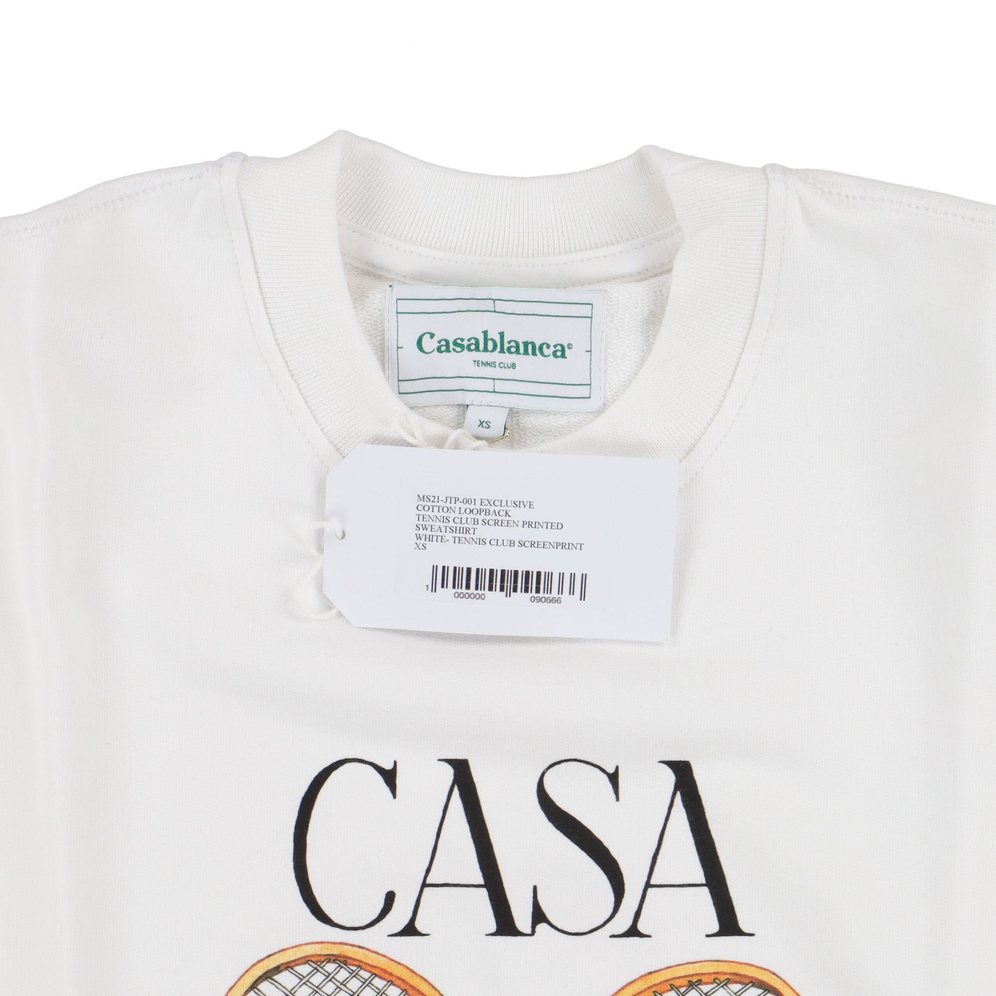 Casablanca White Floral Tennis Club Sweatshirt Size US XS / EU 42 / 0 - 3 Thumbnail