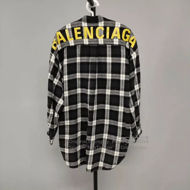 Balenciaga Balenciaga Cotton logo checkered ribbon shirt Size XS / US 0-2 / IT 36-38 - 2 Thumbnail