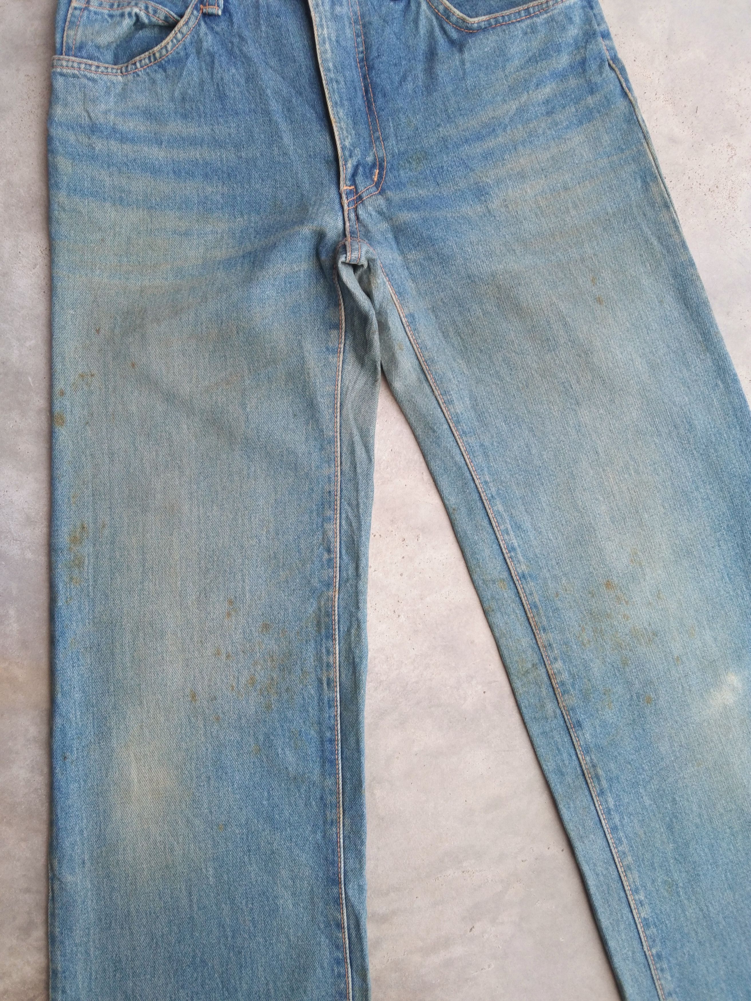 Japanese Brand Vintage Wingler Dirty Rusty Straight Distressed Jeans 29x32 Size US 29 - 6 Thumbnail