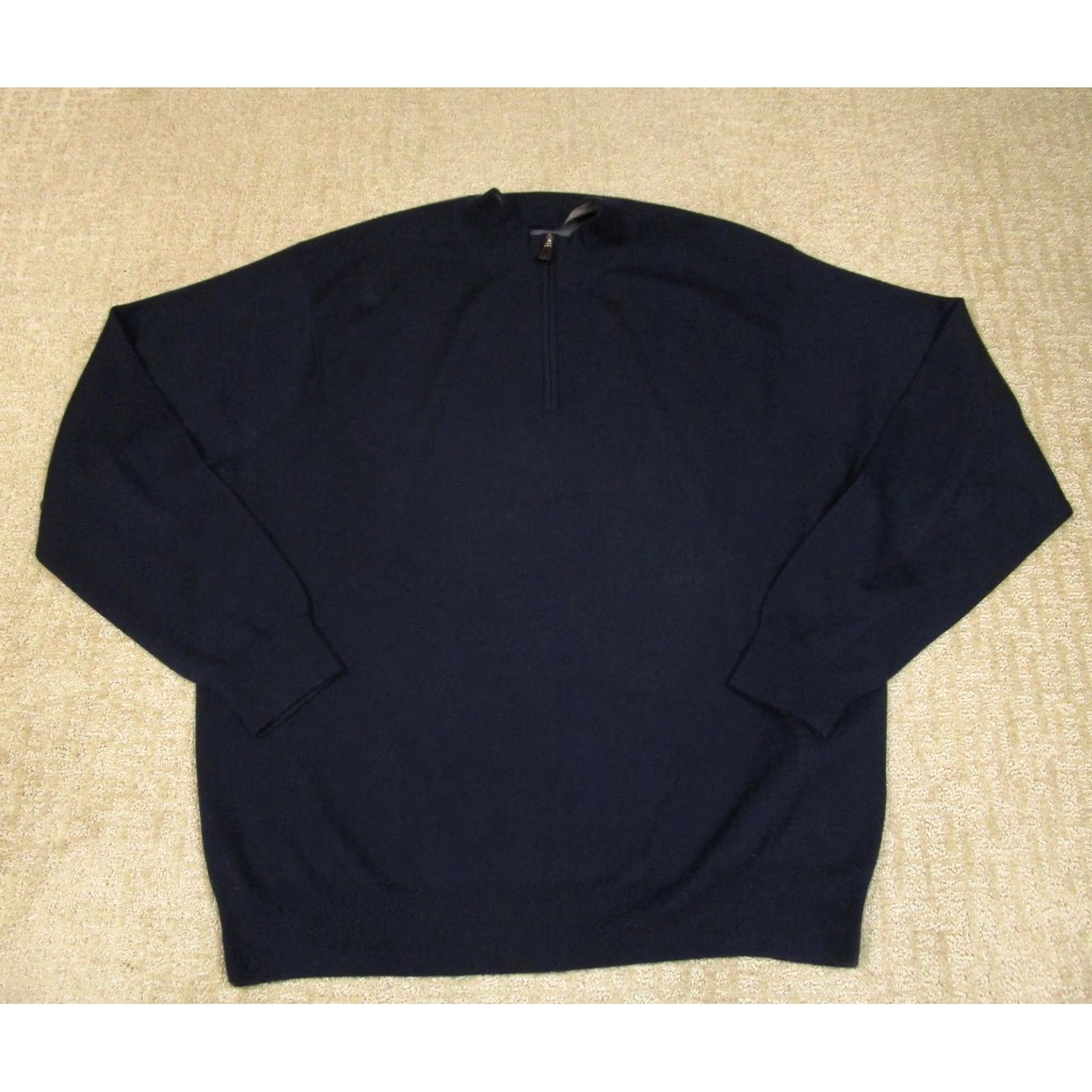 Peter Millar Peter Millar Pullover Men 2XL Blue Quarter Zip Cashmere Blend Crown Comfort Sweater Size US XXL / EU 58 / 5 - 2 Thumbnail
