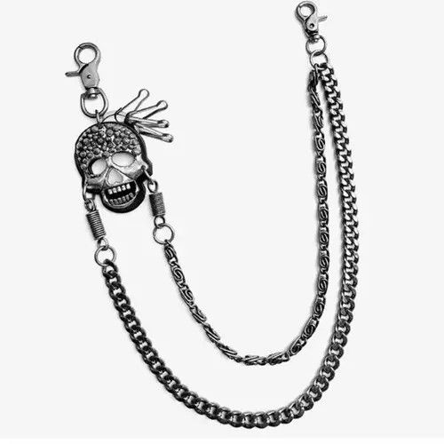 Jewelry Skull Ghost Head Metal Chain Pants Size ONE SIZE - 2 Thumbnail