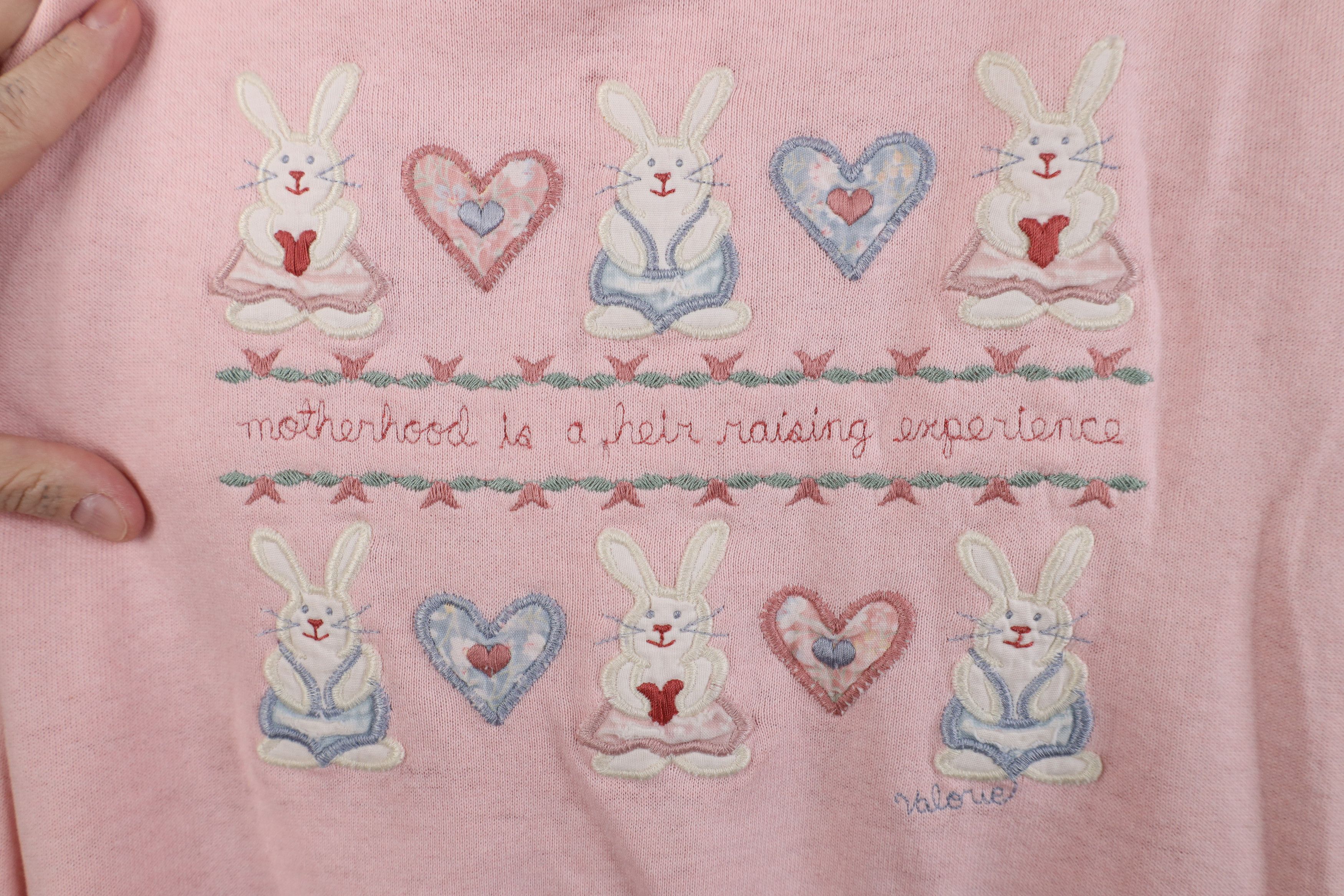 Vintage Vintage 90s Heart Motherhood Is Heir Raising Sweatshirt USA Size S / US 4 / IT 40 - 4 Thumbnail
