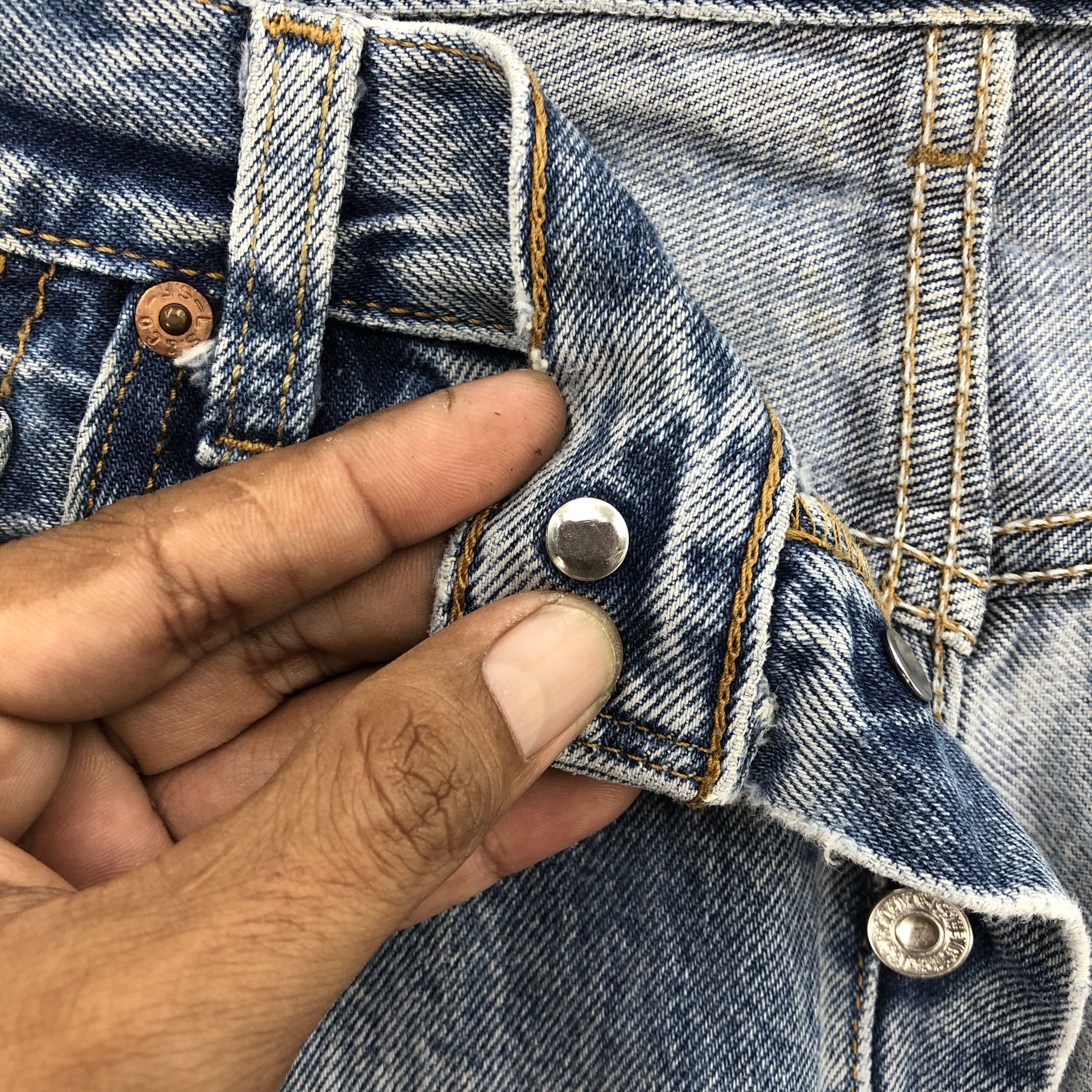 Levi's × Vintage Vintage Y2K Levis 501 Jeans Levi's Faded Light Wash Denim Size US 36 / EU 52 - 7 Thumbnail