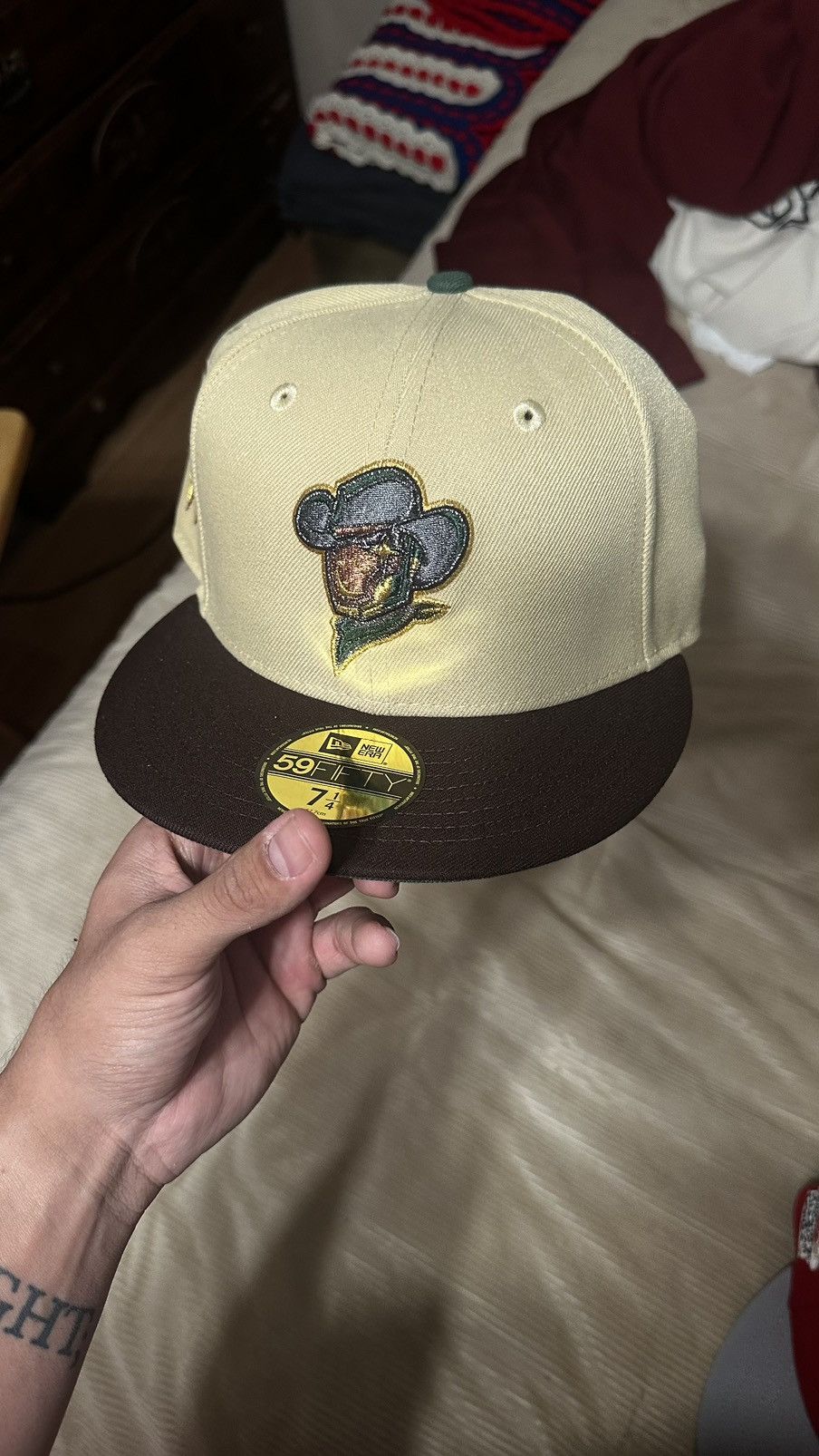 image of Hat Club x Myfitteds Space Cowboy in Khaki, Men's