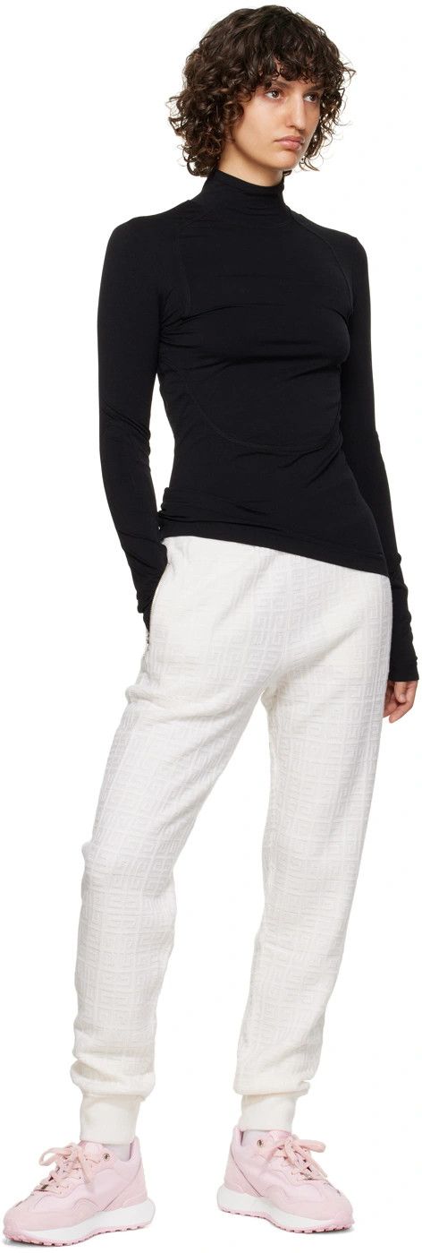 Givenchy o1srvl11e0724 Monogram Lounge Pants in White Size 28" / US 6 / IT 42 - 3 Thumbnail