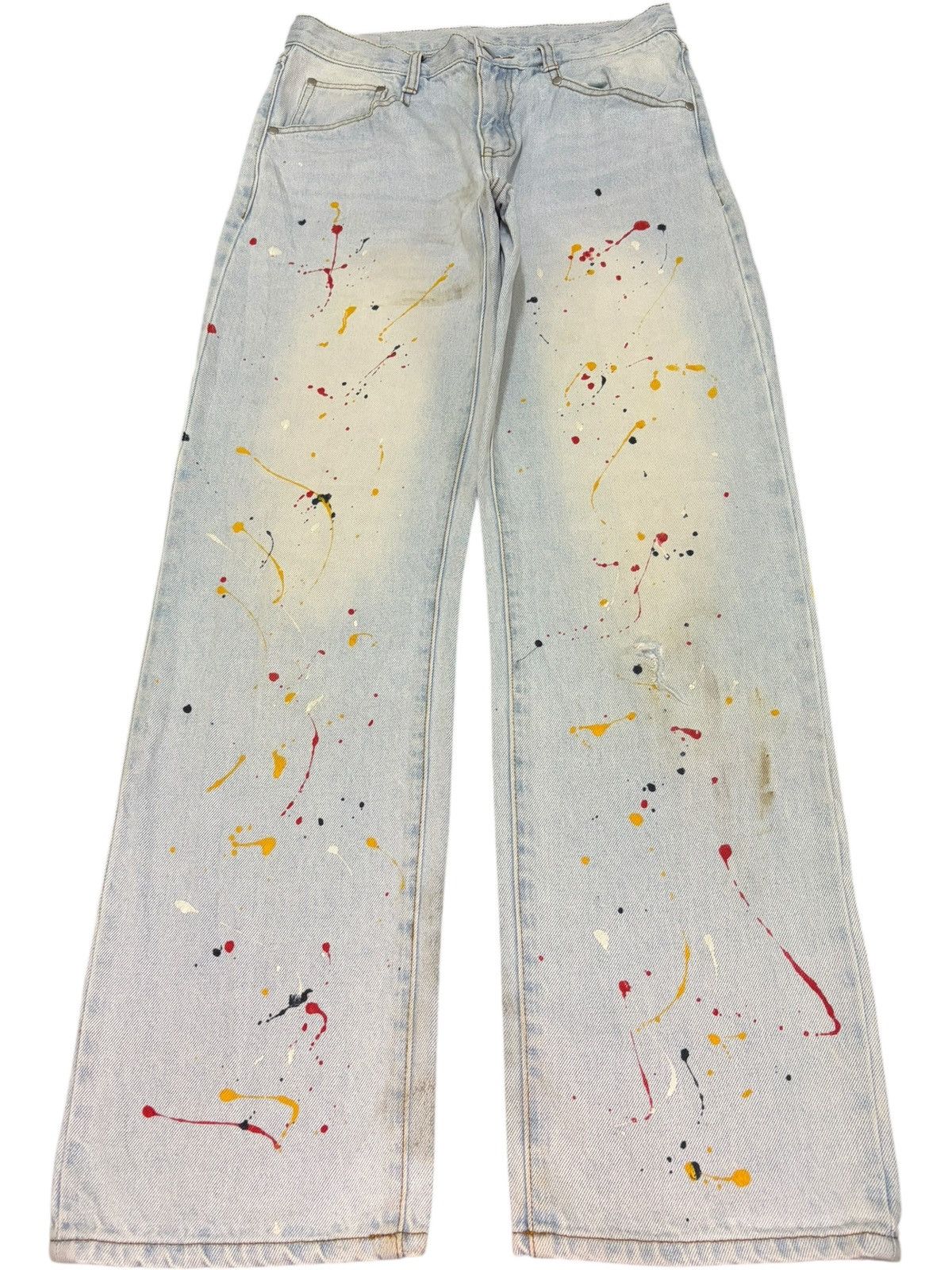 Diesel Vintage Japanese Brand Painted Splattered Distress Jeans Size US 29 - 1 Thumbnail