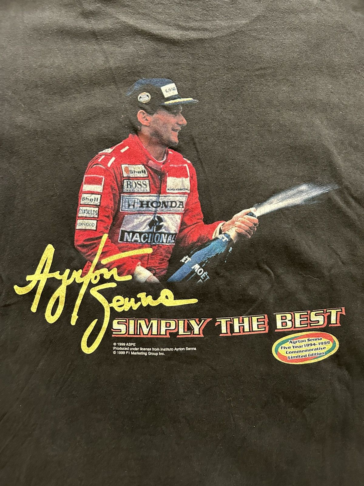 Formula 1 Vintage Ayrton Senna Formula One Tee Size US L / EU 52-54 / 3 - 4 Thumbnail