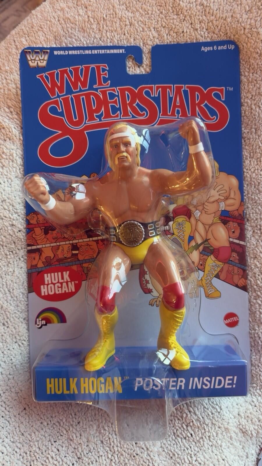 WWE New Mattel WWE Superstars LJN HULK HOGAN 8” Dark Blue Card Size ONE SIZE - 1 Thumbnail
