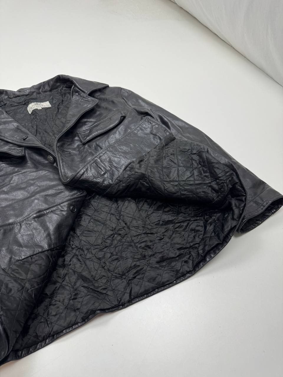 Vintage vintage leather men's jacket 90s Size US XL / EU 56 / 4 - 7 Thumbnail
